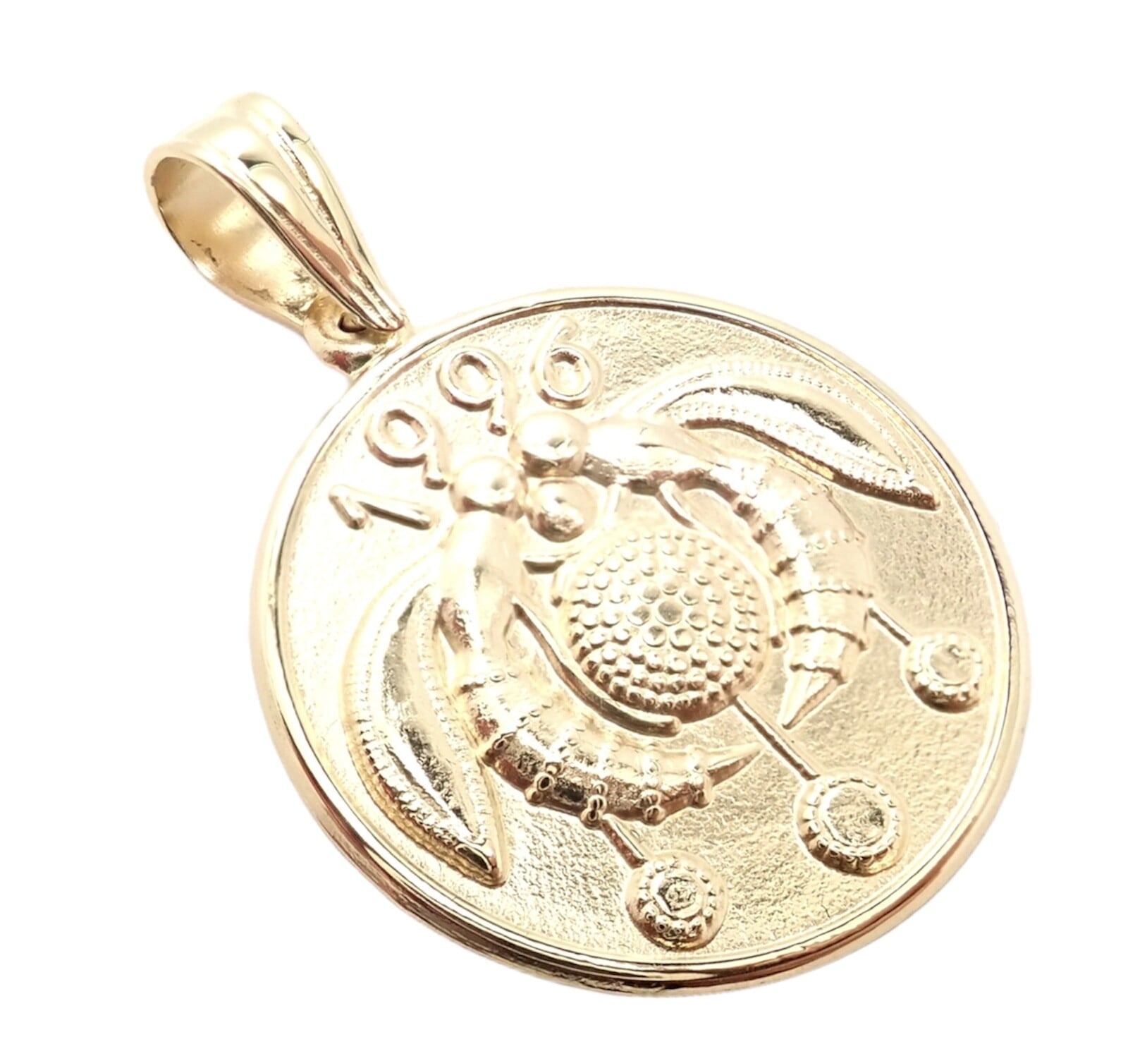 Ilias Lalalounis Jewelry & Watches:Fine Jewelry:Necklaces & Pendants Rare! Vintage Ilias Lalaounis Good Luck Flower Wasp Charm Pendant 1996