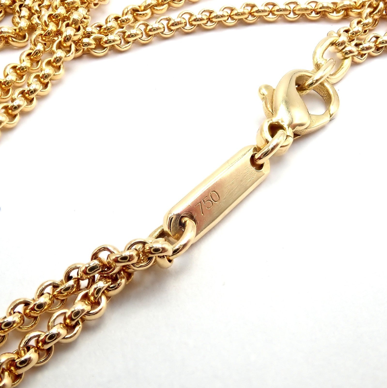 Authentic! Chopard 18k Yellow Gold Large Happy Elephant Pendant Necklace | Fortrove