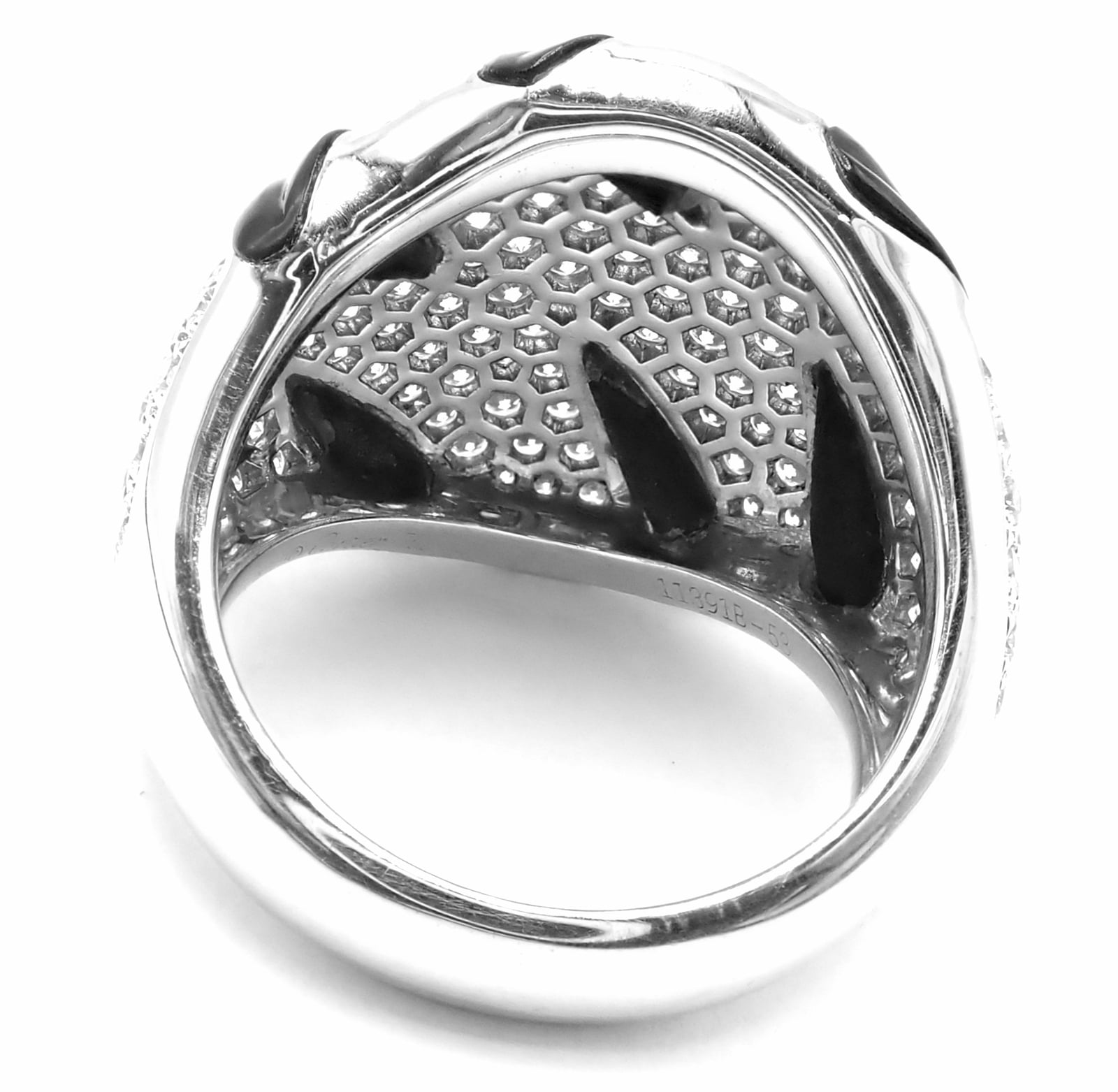 Cartier Jewelry & Watches:Fine Jewelry:Rings Authentic Cartier Panther Panthere Claw 18k White Gold Diamond Onyx Ring Size 53