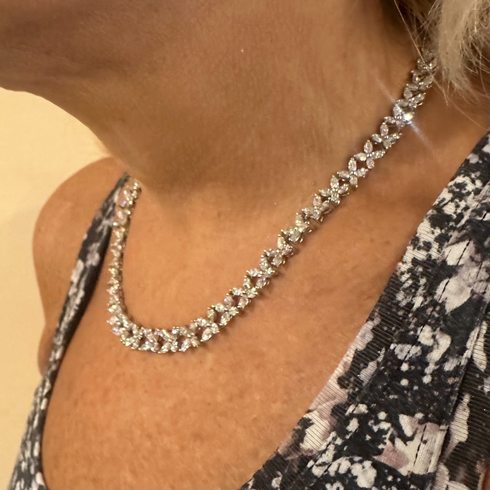Tiffany & Co. Jewelry & Watches:Fine Jewelry:Necklaces & Pendants Authentic Tiffany & Co Victoria Platinum Graduated Marque Shape Diamond Necklace