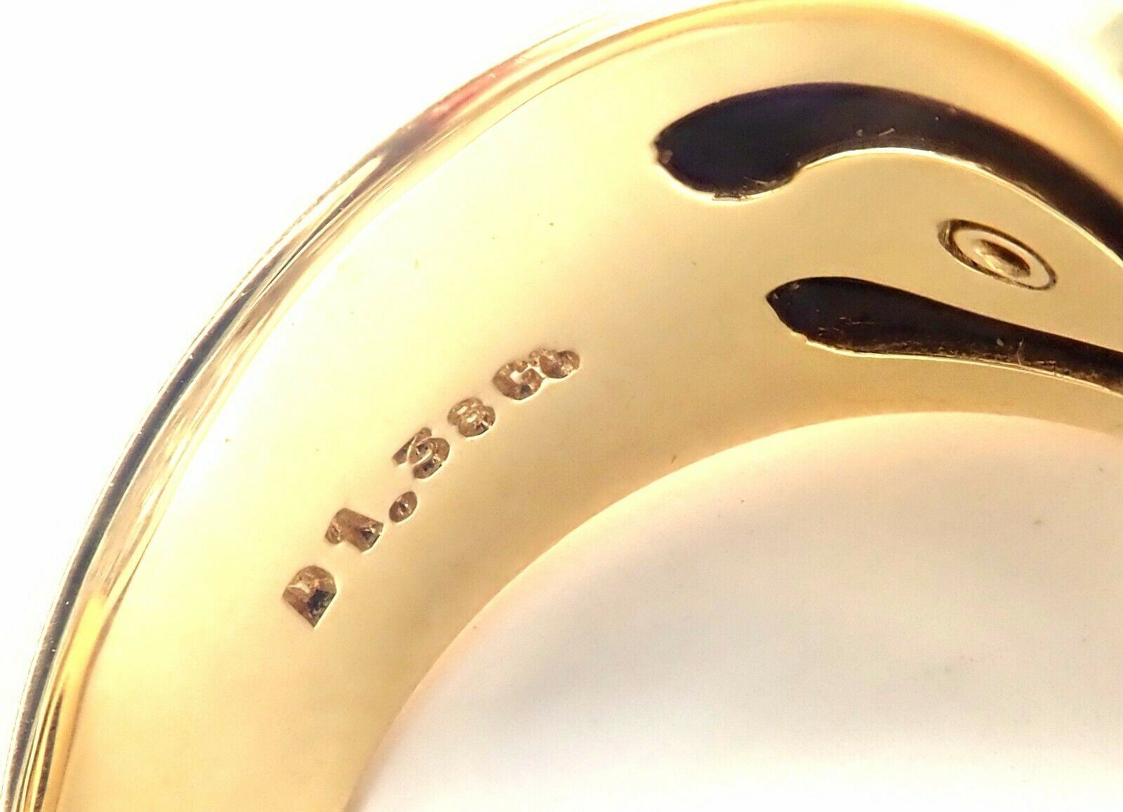 Mikimoto Jewelry & Watches:Fine Jewelry:Rings Rare! Authentic Mikimoto Platinum & 18k Gold Diamond Cats Eye Enamel Band Ring