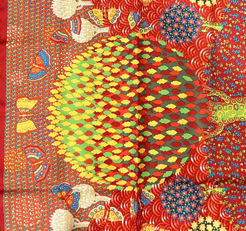 RARE! Hermes Milinkov Les Ailes Pleines De Joie Vintage 45cm Silk Scarf | Fortrove