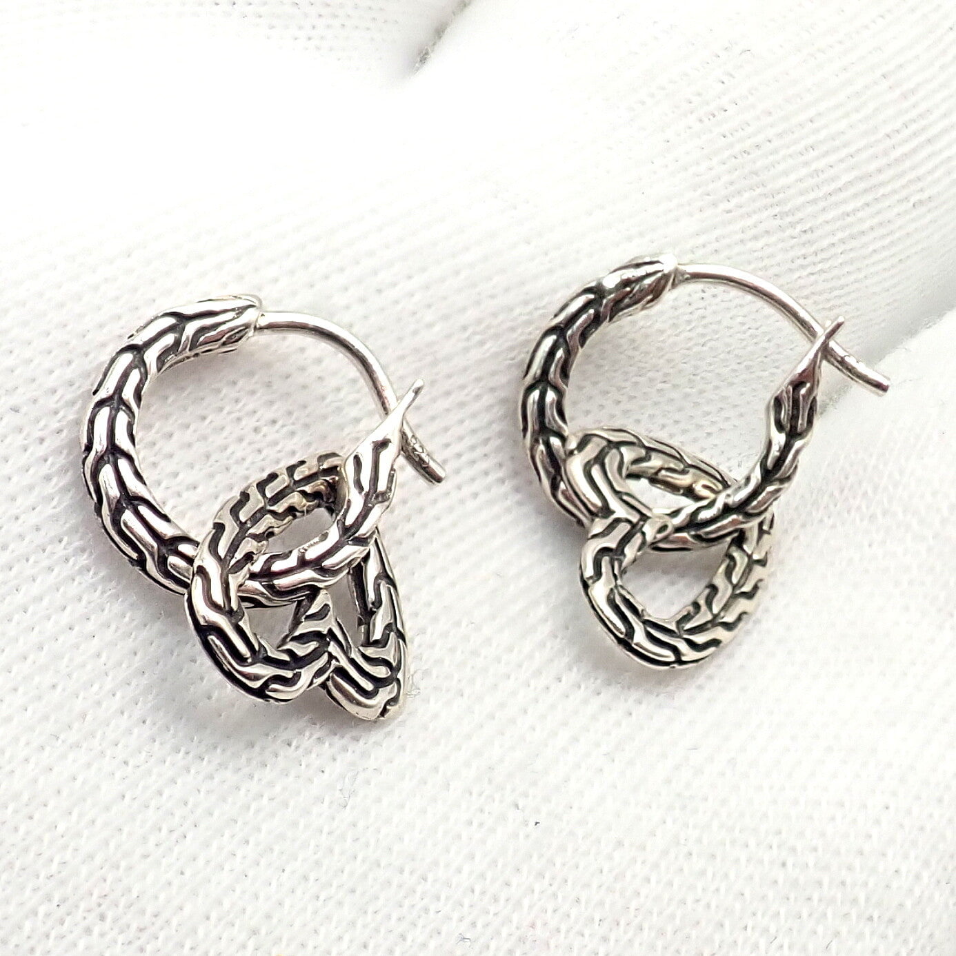 John Hardy Jewelry & Watches:Fine Jewelry:Earrings Authentic! John Hardy JH Silver Manah Heart Earrings