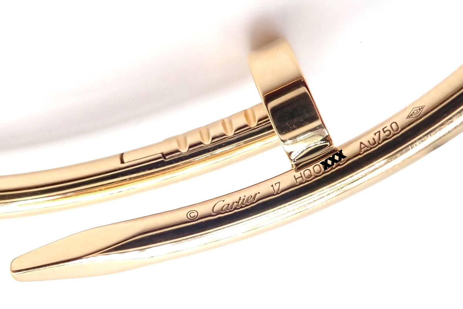 Cartier Juste un Clou Nail 18k Yellow Gold Bangle Bracelet Size 17 Paper | Fortrove
