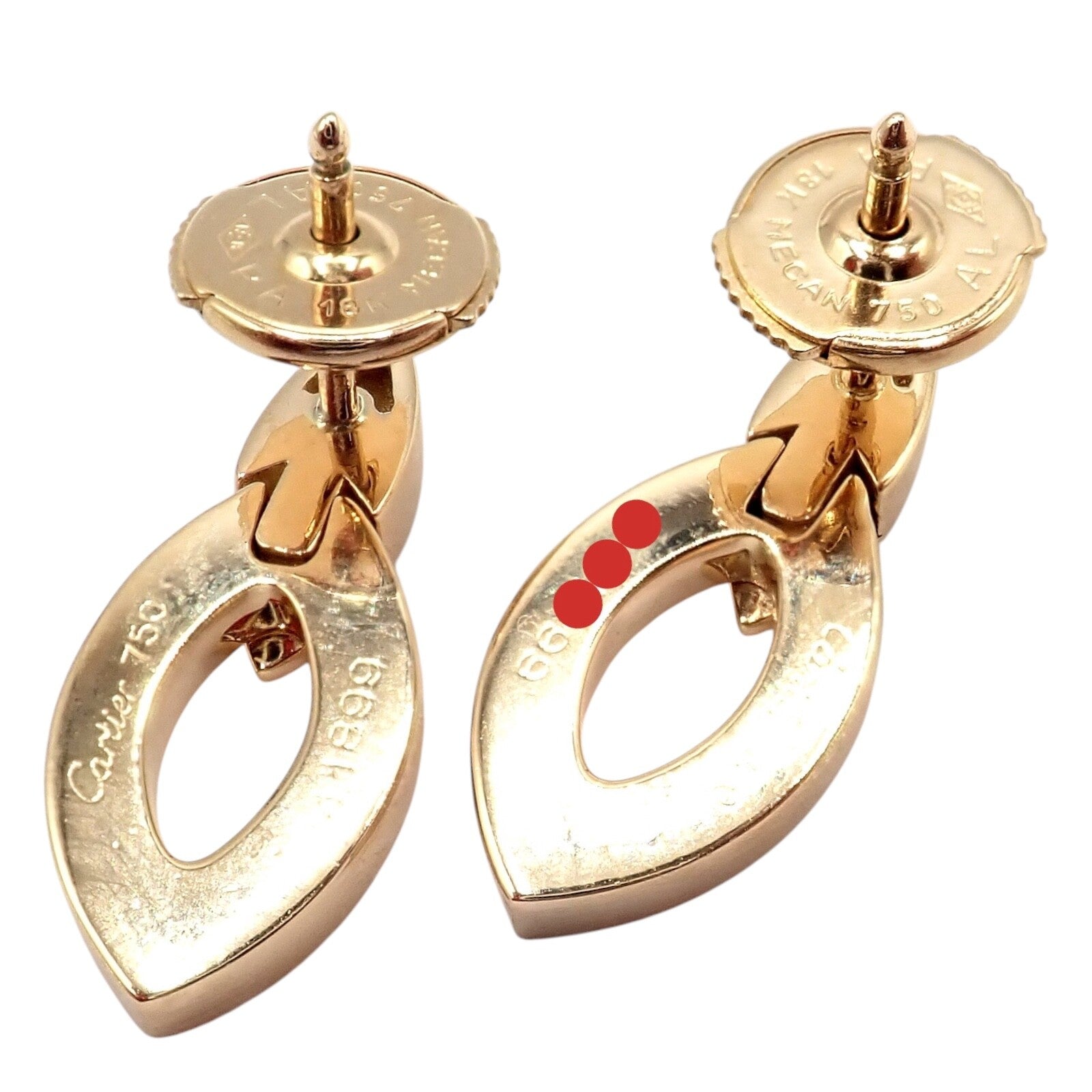 Authentic! Cartier 18K Yellow Gold Diamond Diadea Link Bracelet Earrings Set | Fortrove