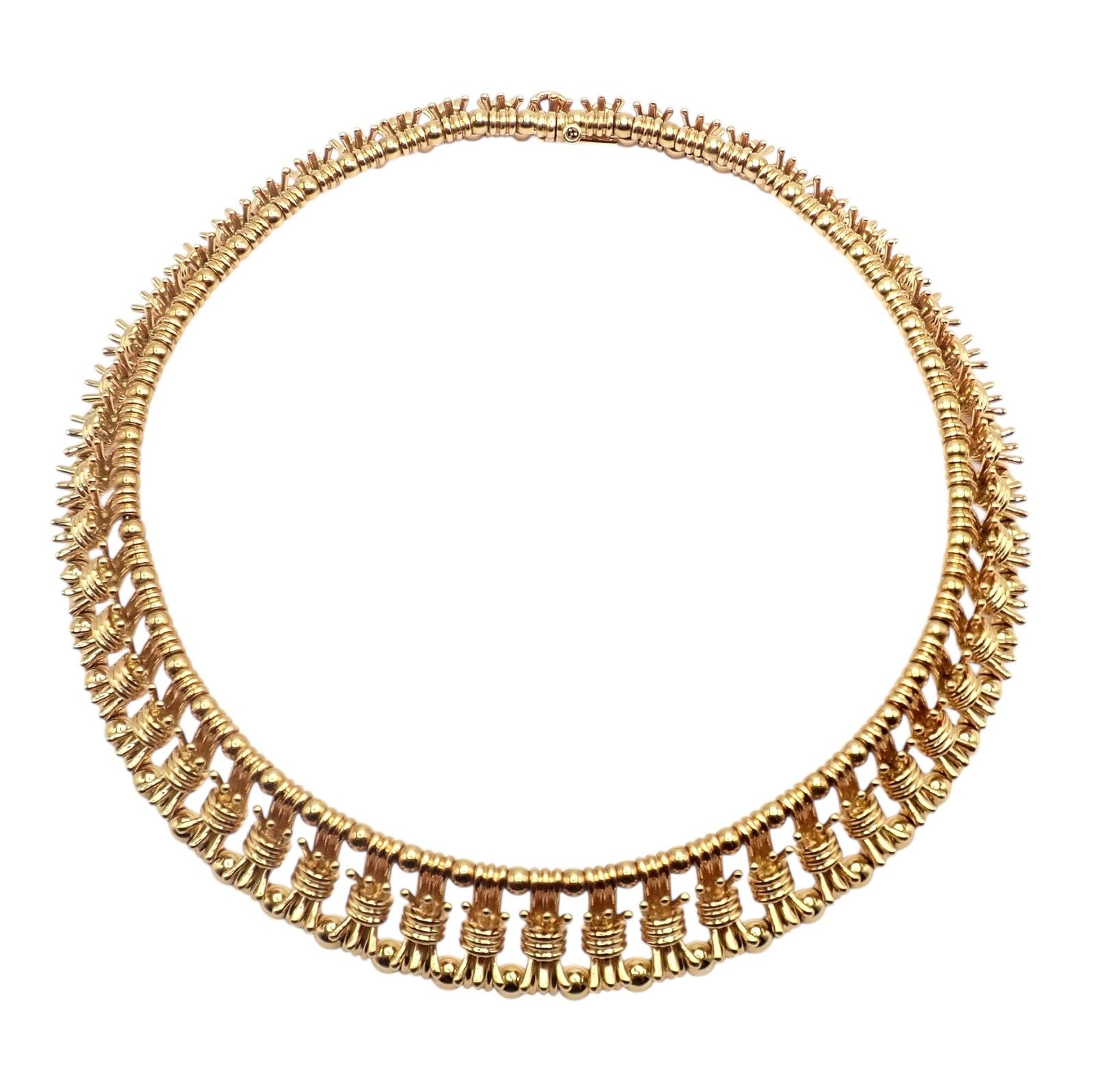 Authentic Tiffany & Co Schlumberger 18k Yellow Gold Fancy Bowtie Collar Necklace | Fortrove