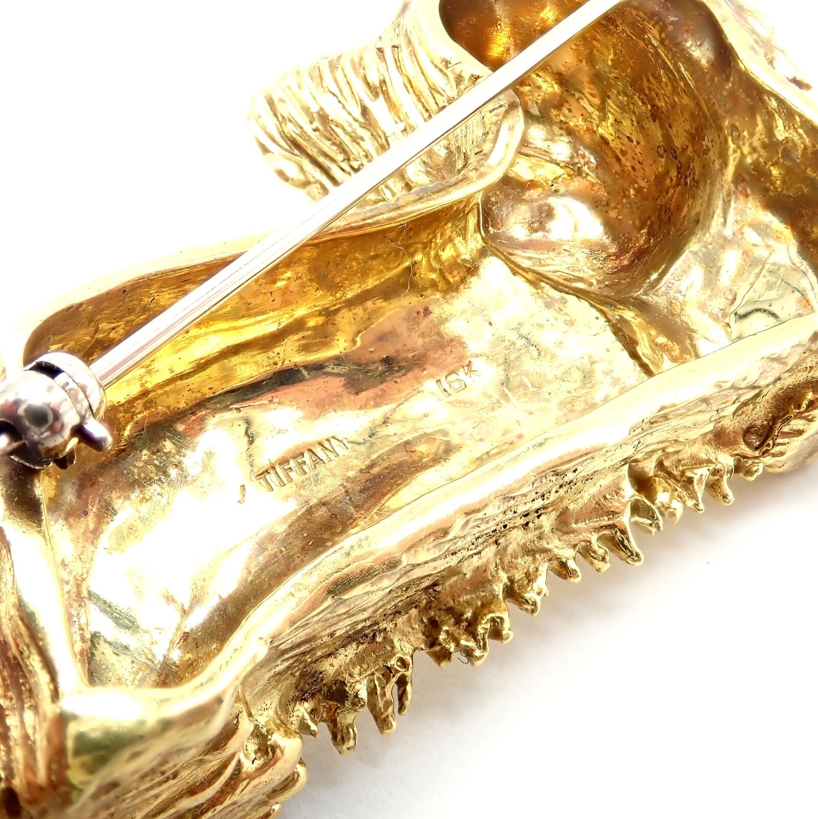 Rare! Vintage Tiffany & Co 18k Yellow Gold Enamel Dog Terrier Brooch Pin 1960's | Fortrove