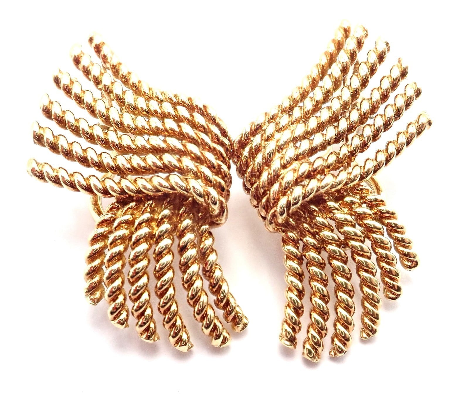 Tiffany & Co. Jewelry & Watches:Fine Jewelry:Earrings Authentic! Tiffany & Co Jean Schlumberger 18k Yellow Gold Rope Earrings