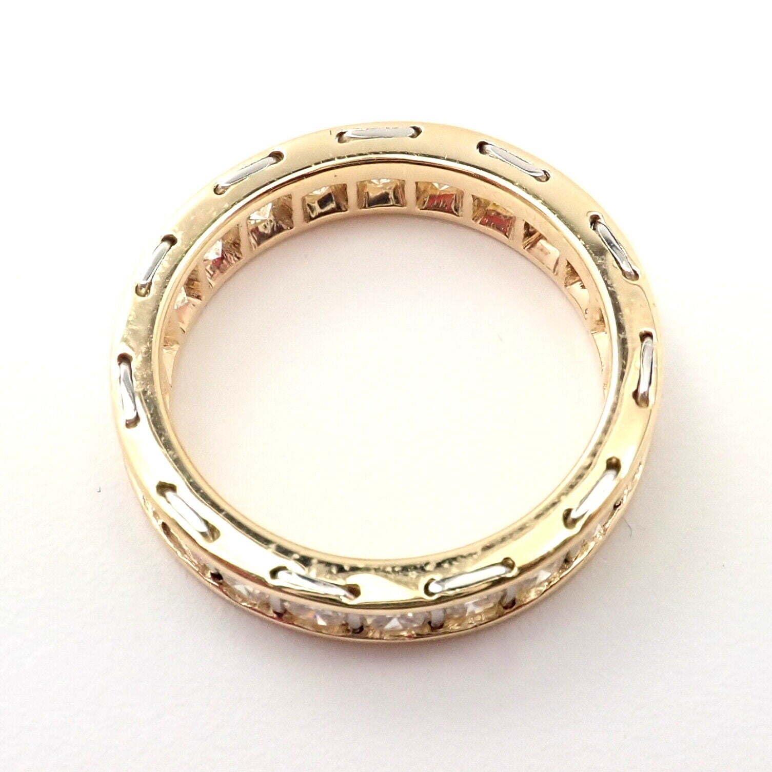 Authentic Vintage Cartier Stitches 18k Gold Diamond Eternity Band Ring Size 5 | Fortrove