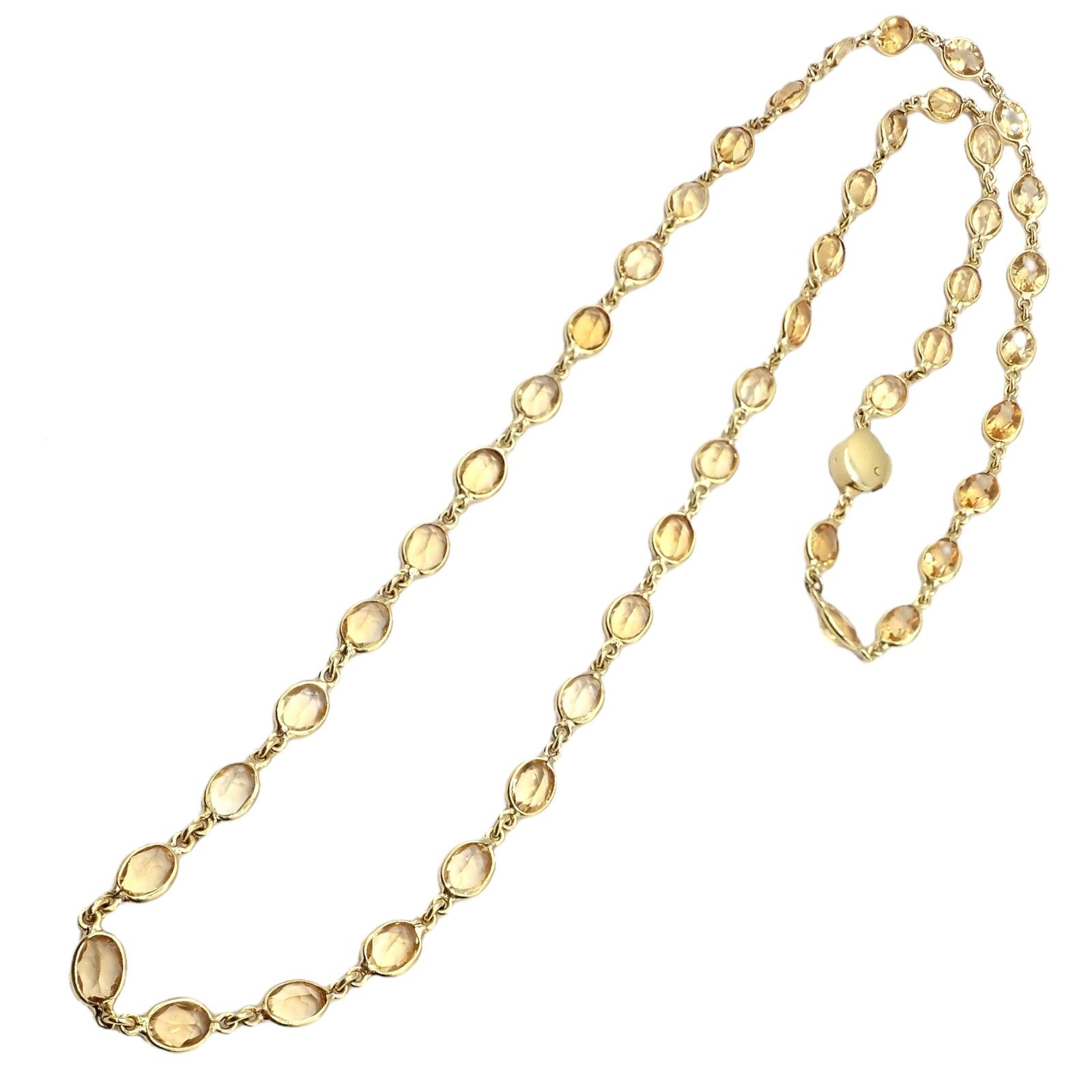 Laura Munder Jewelry & Watches:Fine Jewelry:Necklaces & Pendants Rare! Authentic Laura Munder 18k Yellow Gold Citrine Long 24" Necklace