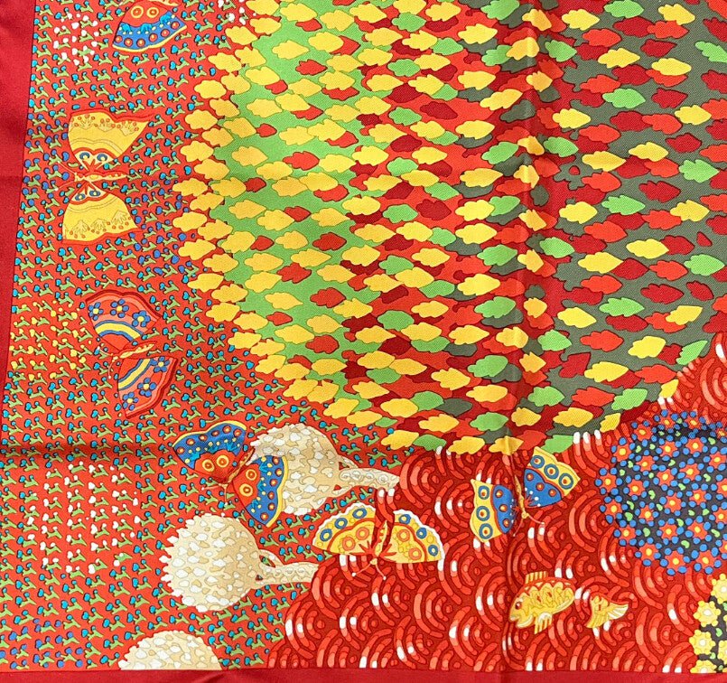 RARE! Hermes Milinkov Les Ailes Pleines De Joie Vintage 45cm Silk Scarf | Fortrove