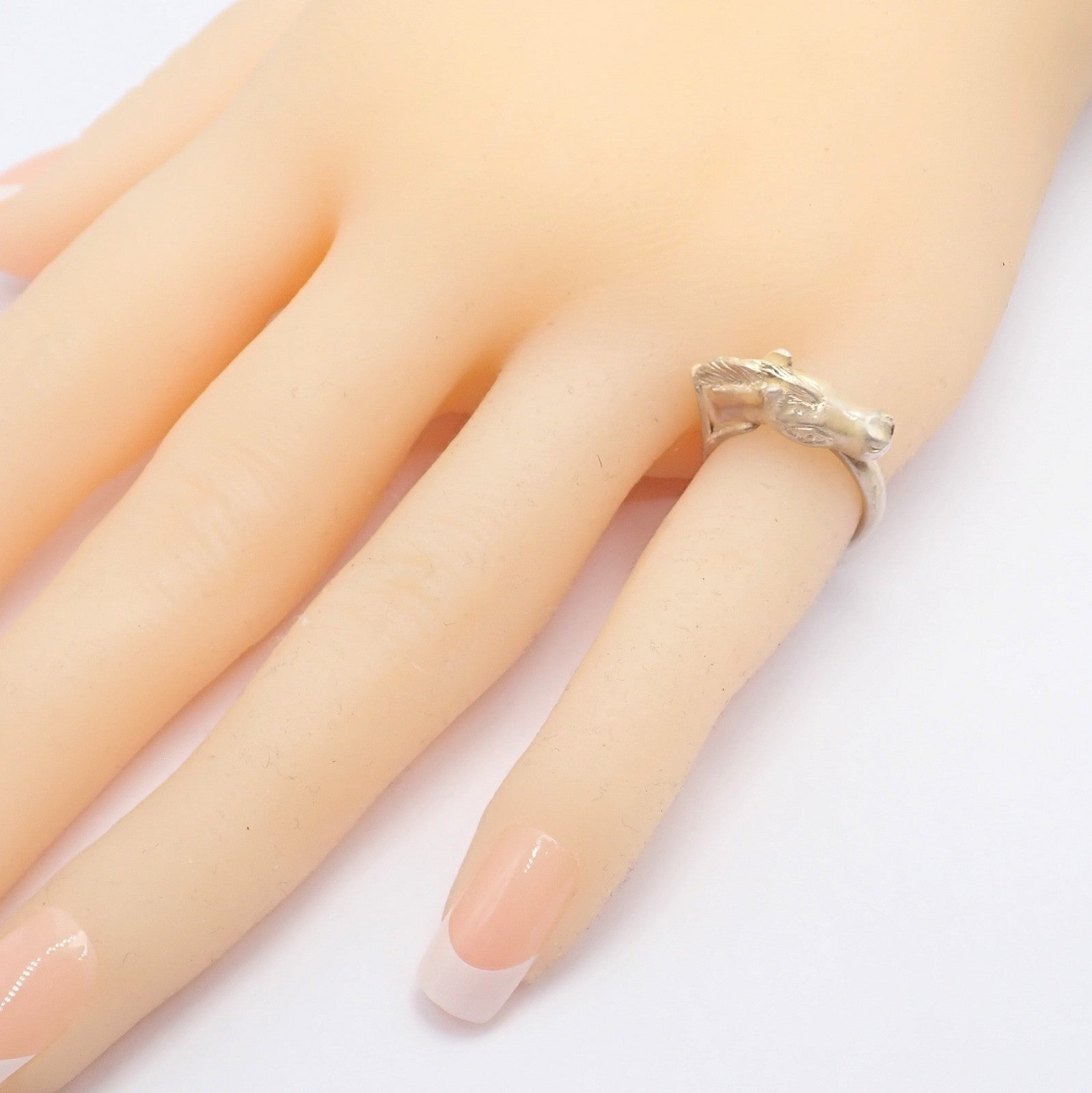 Authentic! Hermes Silver Horse Cheval Band Ring | Fortrove