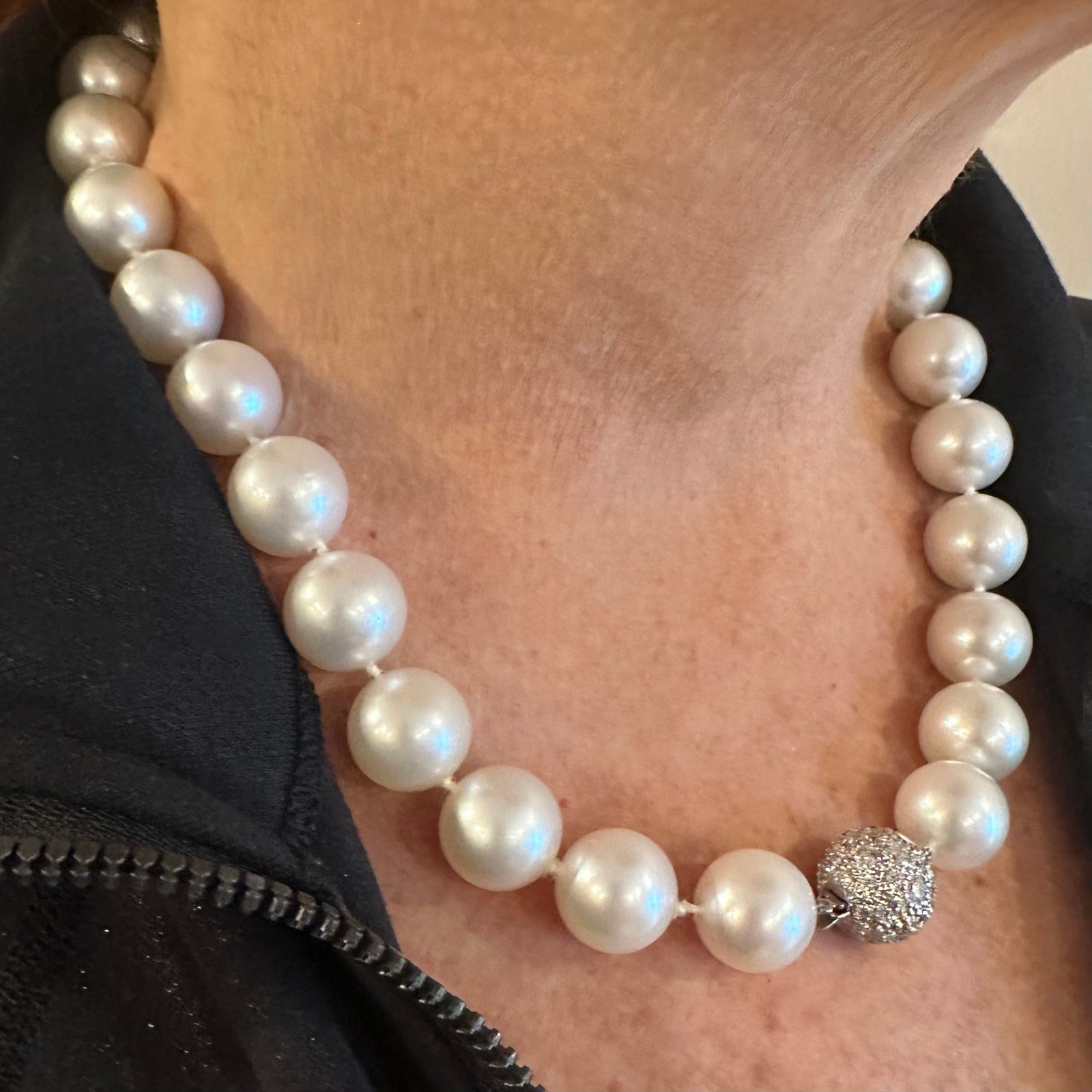 Authentic! Tiffany & Co Platinum Diamond South Sea Large Pearl Necklace Paper | Fortrove