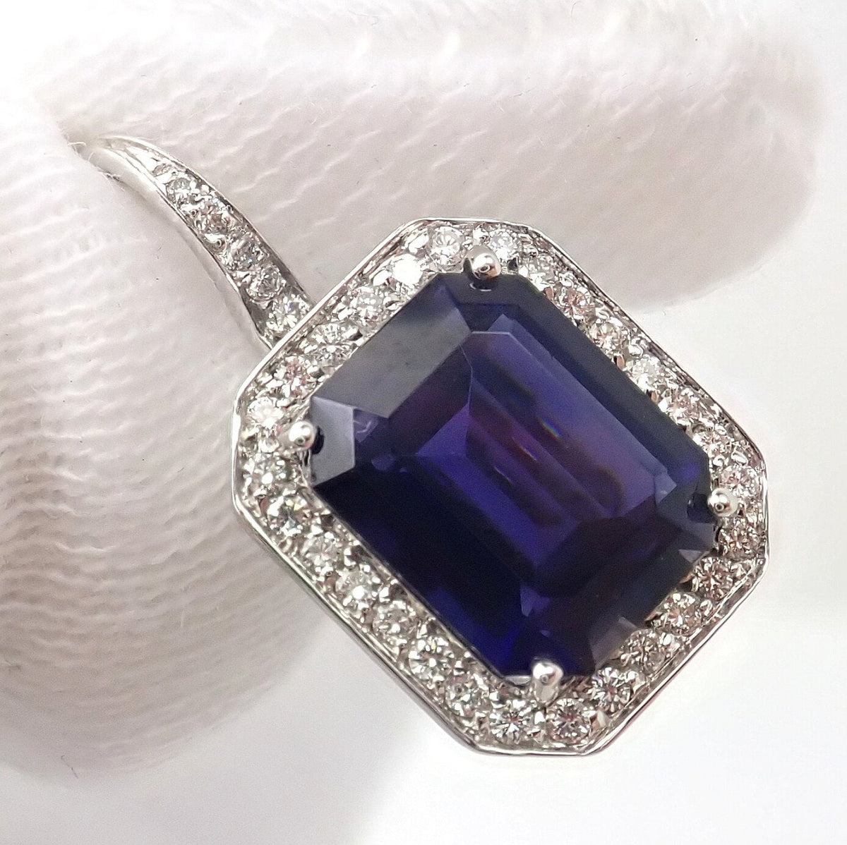 Pasquale Bruni Jewelry & Watches:Fine Jewelry:Earrings Authentic! Pasquale Bruni 18k White Gold Iolite Diamond Earrings