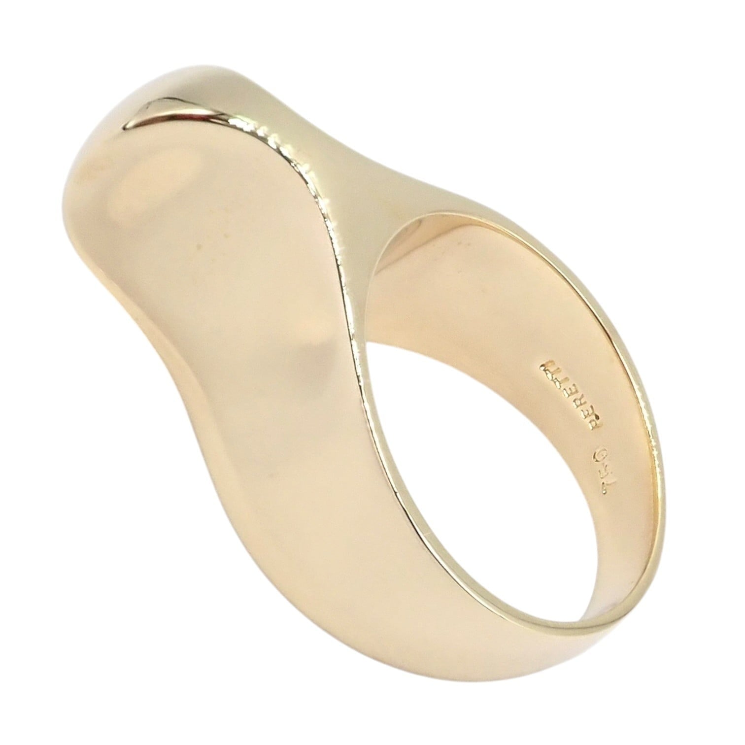 Authentic! Vintage Tiffany & Co. 18k Yellow Gold Large Top Curve Ring Sz 7 | Fortrove