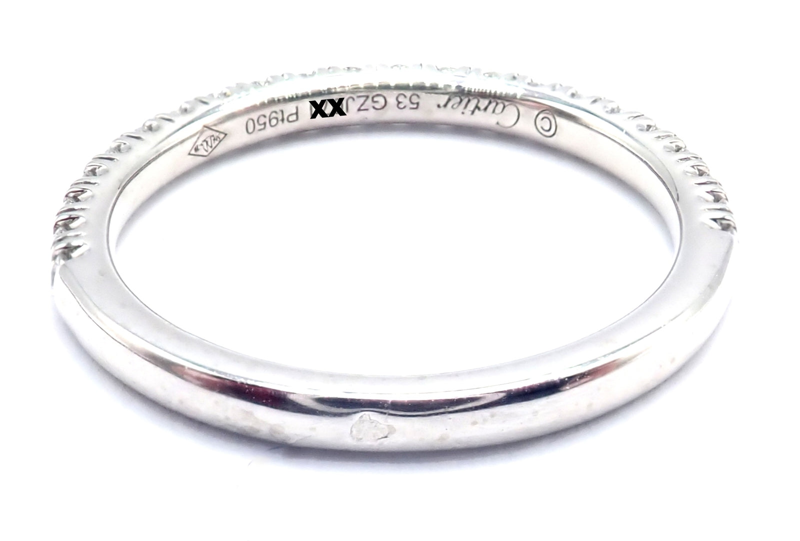 Cartier Jewelry & Watches:Fine Jewelry:Rings Authentic! Cartier Etincelle Platinum Diamond Band Ring Size 53 US 6 1/4
