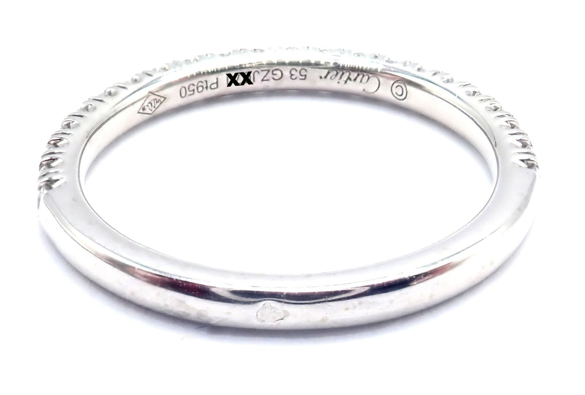 Cartier Jewelry & Watches:Fine Jewelry:Rings Authentic! Cartier Etincelle Platinum Diamond Band Ring Size 53 US 6 1/4