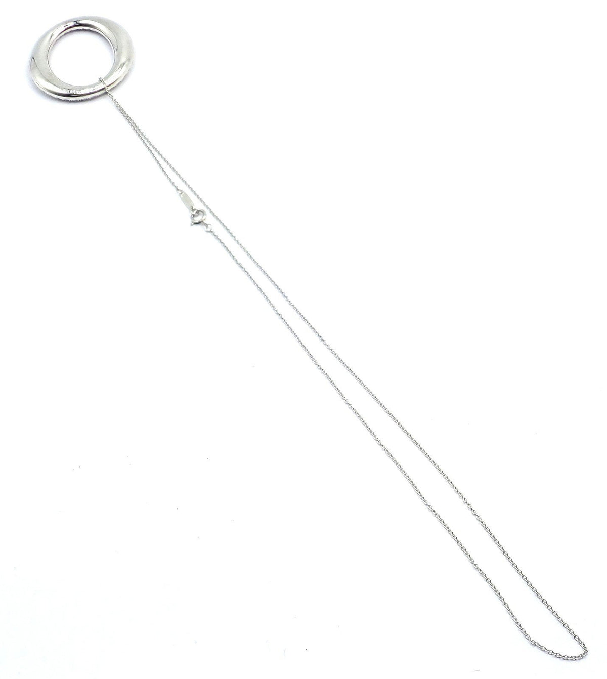 Tiffany & Co. Jewelry & Watches:Fine Jewelry:Necklaces & Pendants Tiffany & Co Peretti Platinum Diamond Large 35mm Sevillana Pendant Necklace