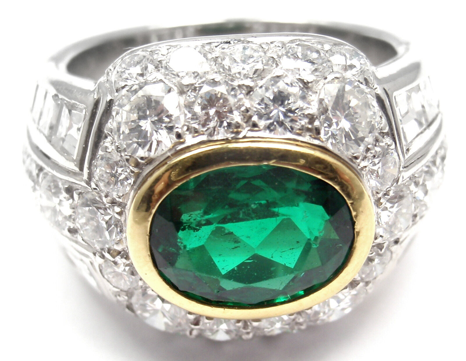 Rare! Authentic Patek Philippe Platinum Diamond Emerald Ring Certificate | Fortrove