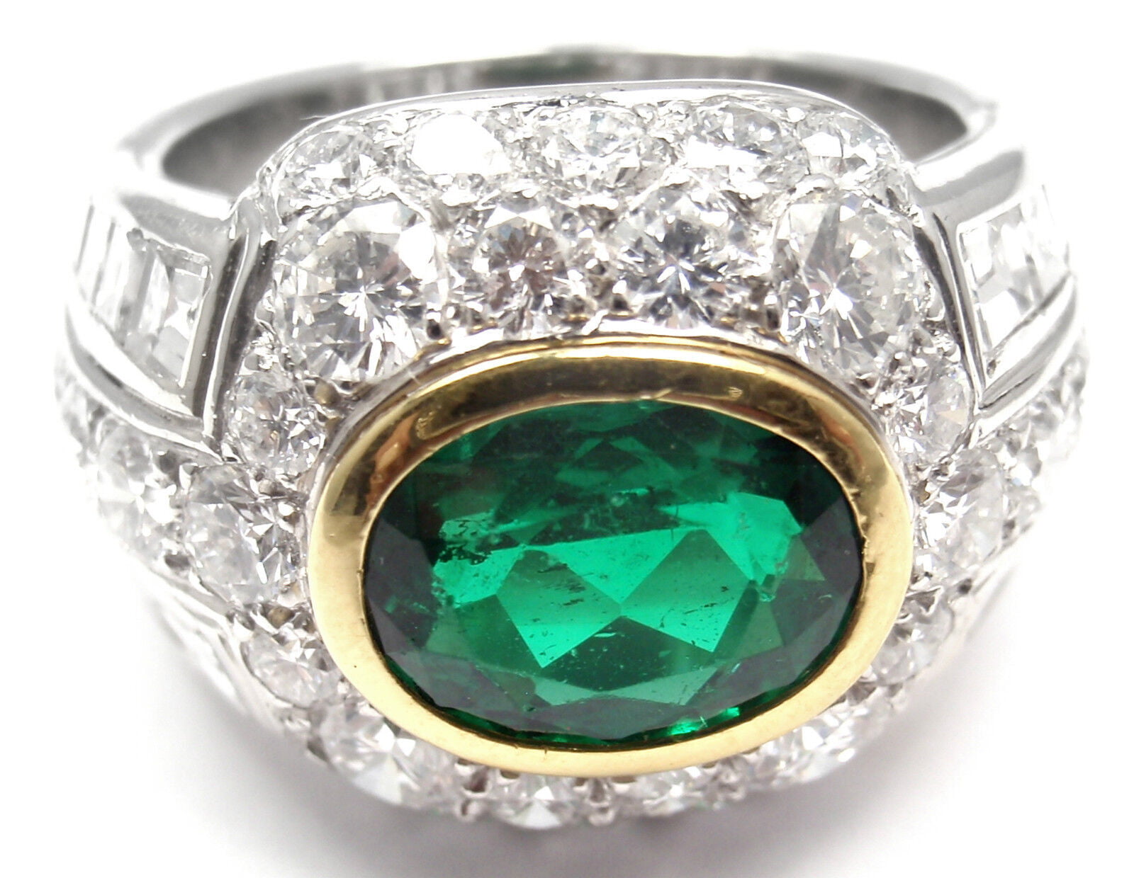 Patek Philippe Jewelry & Watches:Fine Jewelry:Rings Rare! Authentic Patek Philippe Platinum Diamond Emerald Ring Certificate