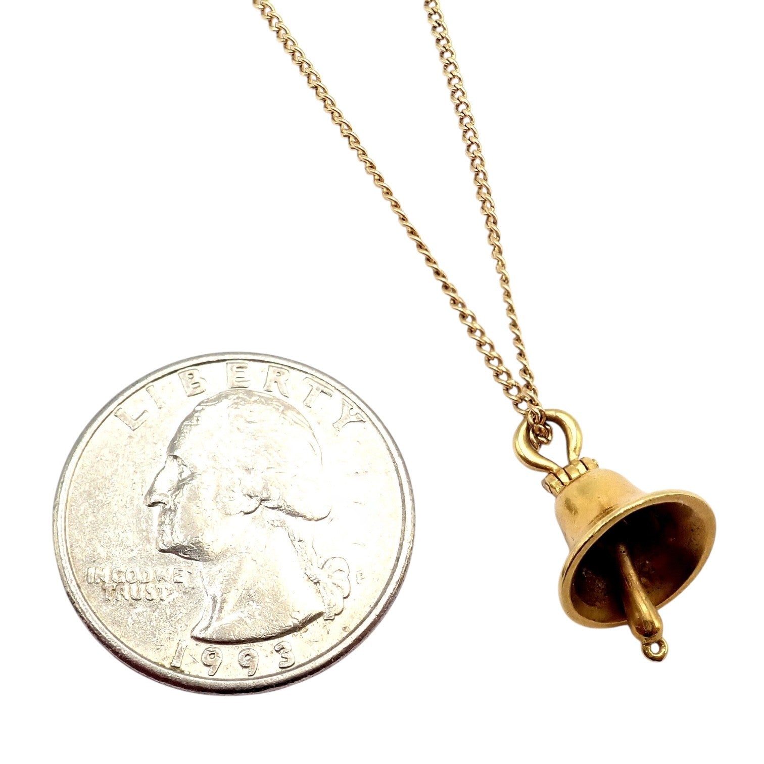 Rare! Tiffany & Co Ralph Lauren 18k Yellow Gold Nautical Bell Pendant Necklace | Fortrove