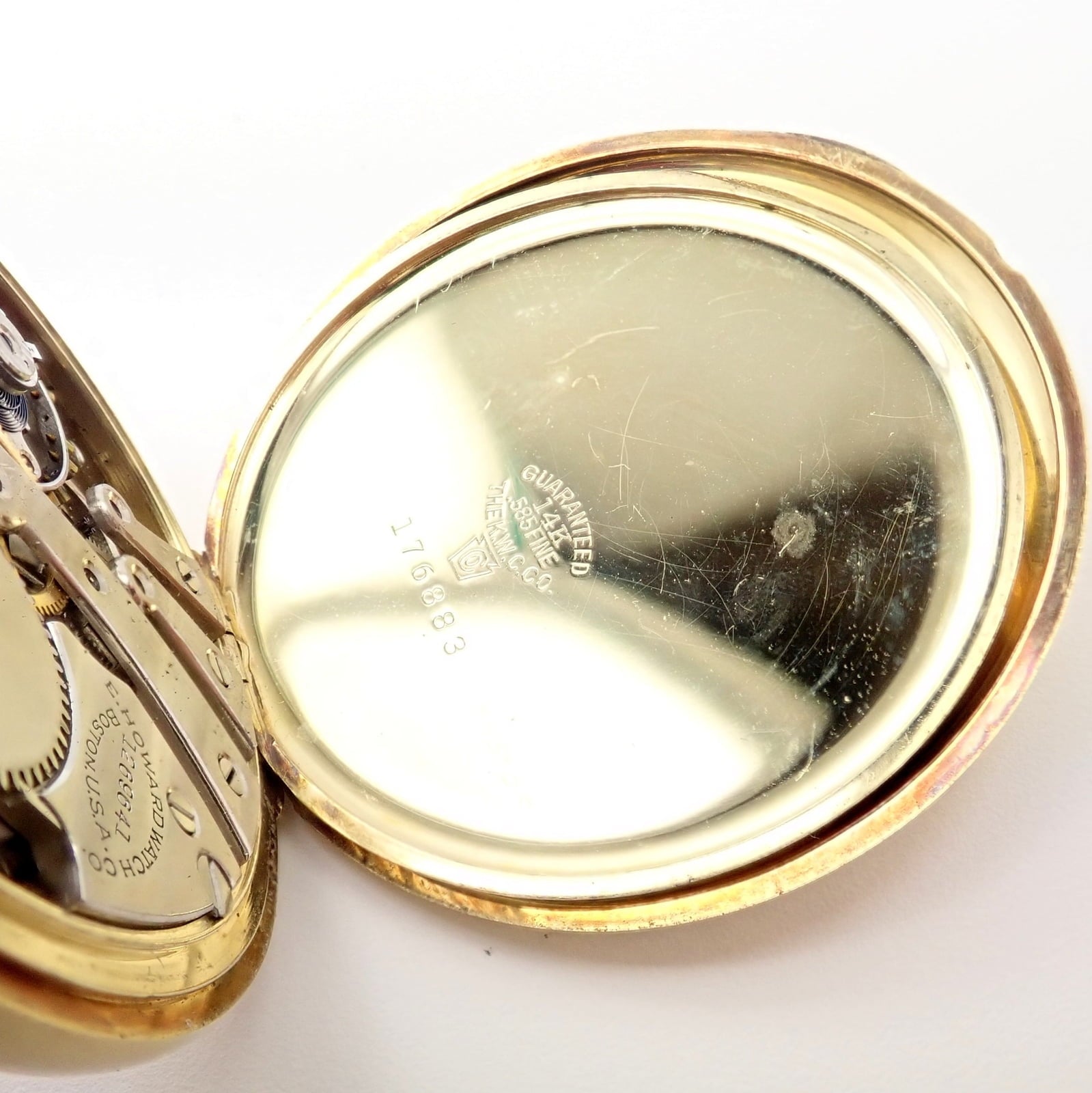 Howard Jewelry & Watches:Watches, Parts & Accessories:Watches:Pocket Watches Vintage Howard 14k Yellow Gold 46mm 17j Pocket Watch c. 1920's