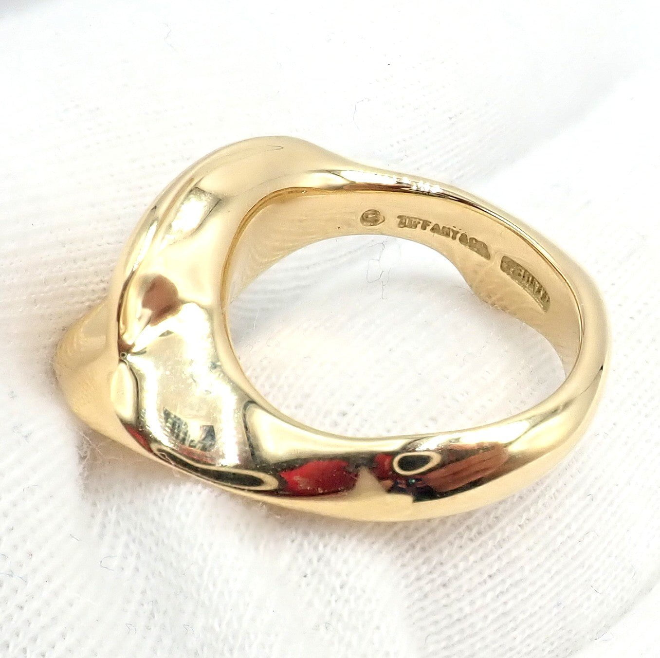 Authentic! Vintage Tiffany & Co. 18k Yellow Gold Peretti Calla Lily Ring Sz 5 | Fortrove