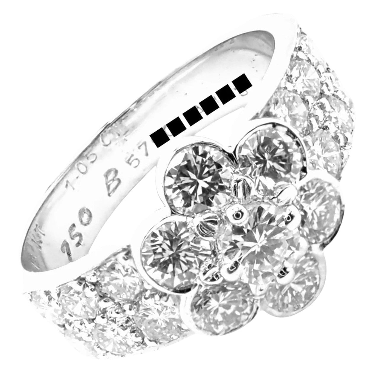 Van Cleef & Arpels Jewelry & Watches:Fine Jewelry:Rings Authentic! Van Cleef & Arpels 18k White Gold Diamond Fleurette Flower Ring