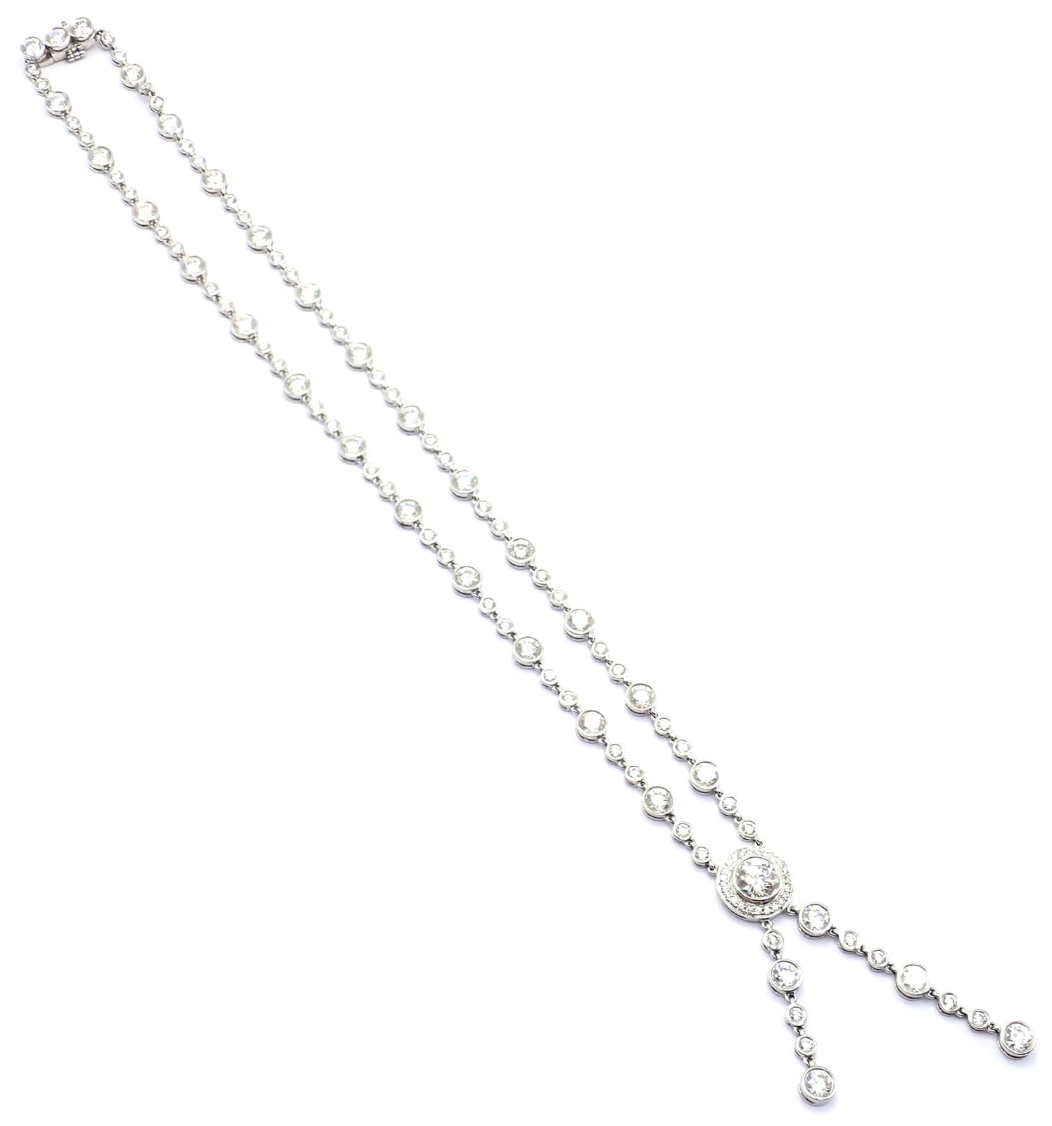 Tiffany & Co. Jewelry & Watches:Fine Jewelry:Necklaces & Pendants Tiffany & Co Jazz Platinum 8.75ct Diamond Lariat Drop Necklace