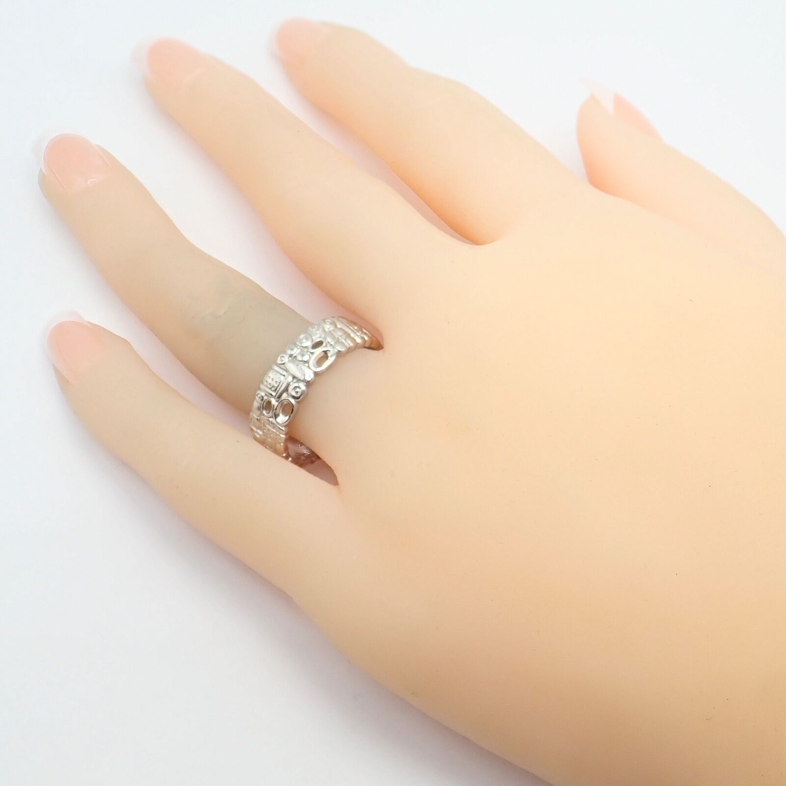 Authentic! Alex Sepkus Favorite Things Platinum Band Ring Sz 8.5 | Fortrove