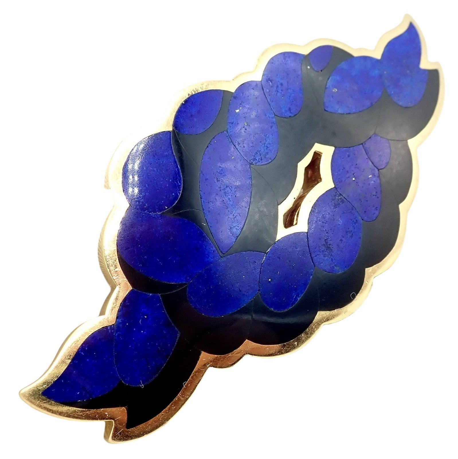 Tiffany & Co. Jewelry & Watches:Fine Jewelry:Brooches & Pins Rare Tiffany & Co. Cummings 18k Yellow Gold Lapis Onyx Nautical Rope Knot Brooch