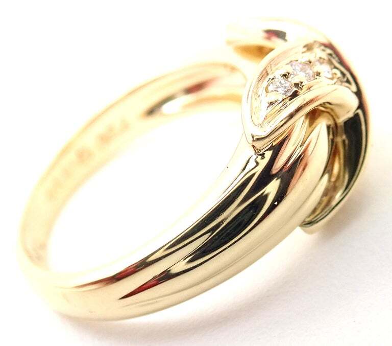 Tiffany & Co. Jewelry & Watches:Fine Jewelry:Rings Authentic! Tiffany & Co 18k Yellow Gold Diamond Signature X Band Ring