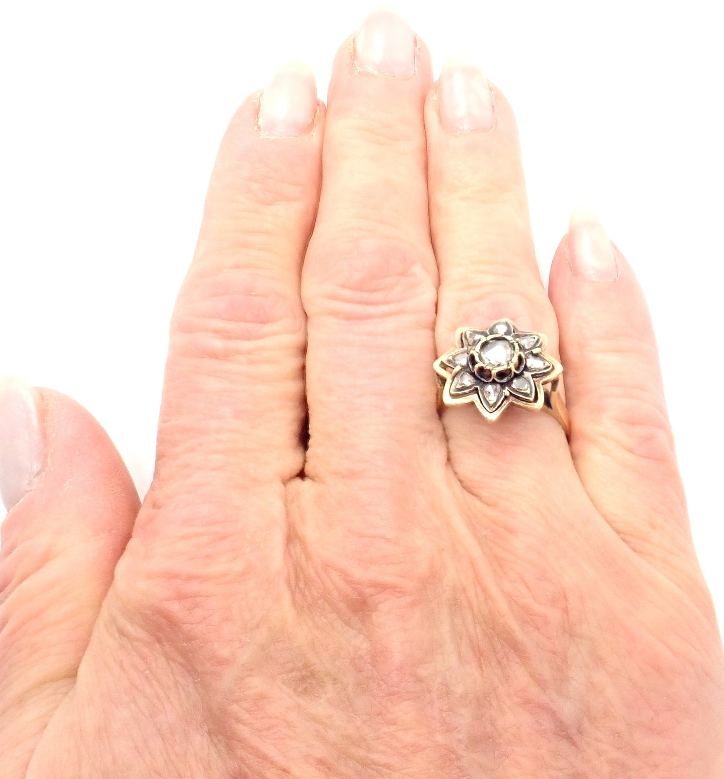 Authentic! Karl Faberge 18k Yellow Gold Diamond Ring | Fortrove