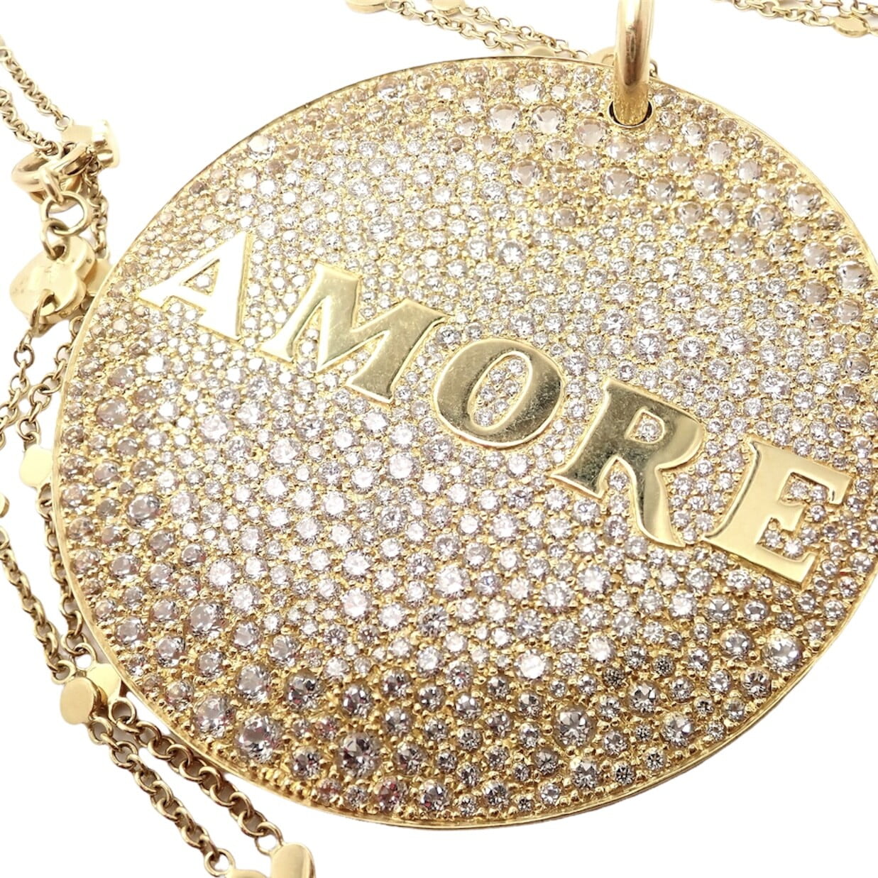 Pasquale Bruni Jewelry & Watches:Fine Jewelry:Necklaces & Pendants Pasquale Bruni 18k Yellow Gold Extra Large Diamond + Sapp Amore Pendant Necklace