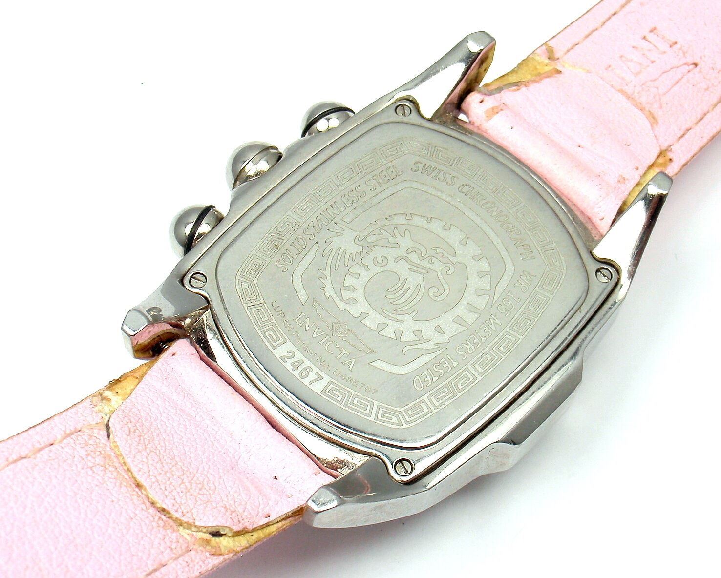 Rare! Invicta Large Dragon Lupah Pink Mother of Pearl Quartz Mens Watch 2467 | Fortrove