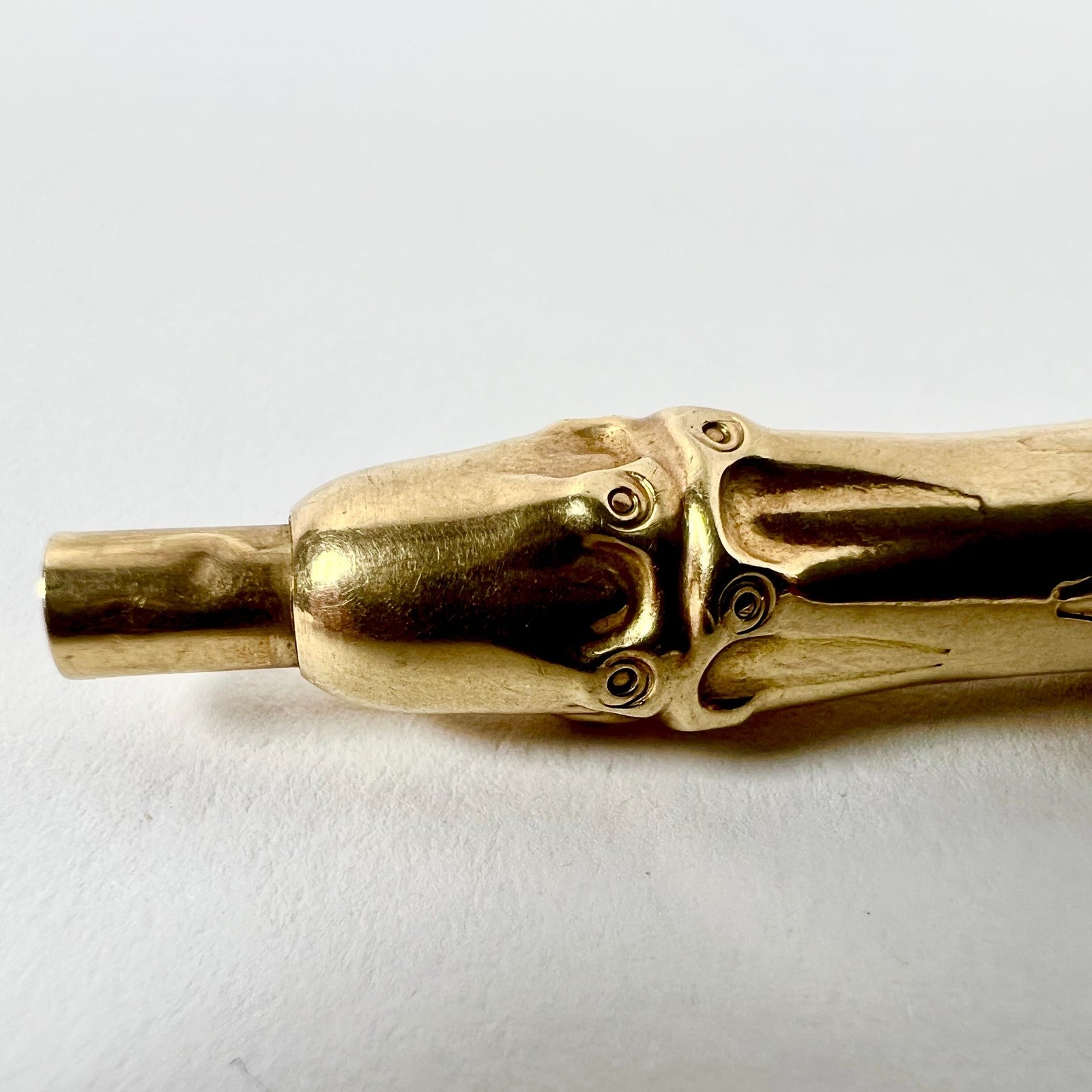 Vintage 1940's Louis Tamis Bamboo Pen 14K Solid Yellow Gold | Fortrove