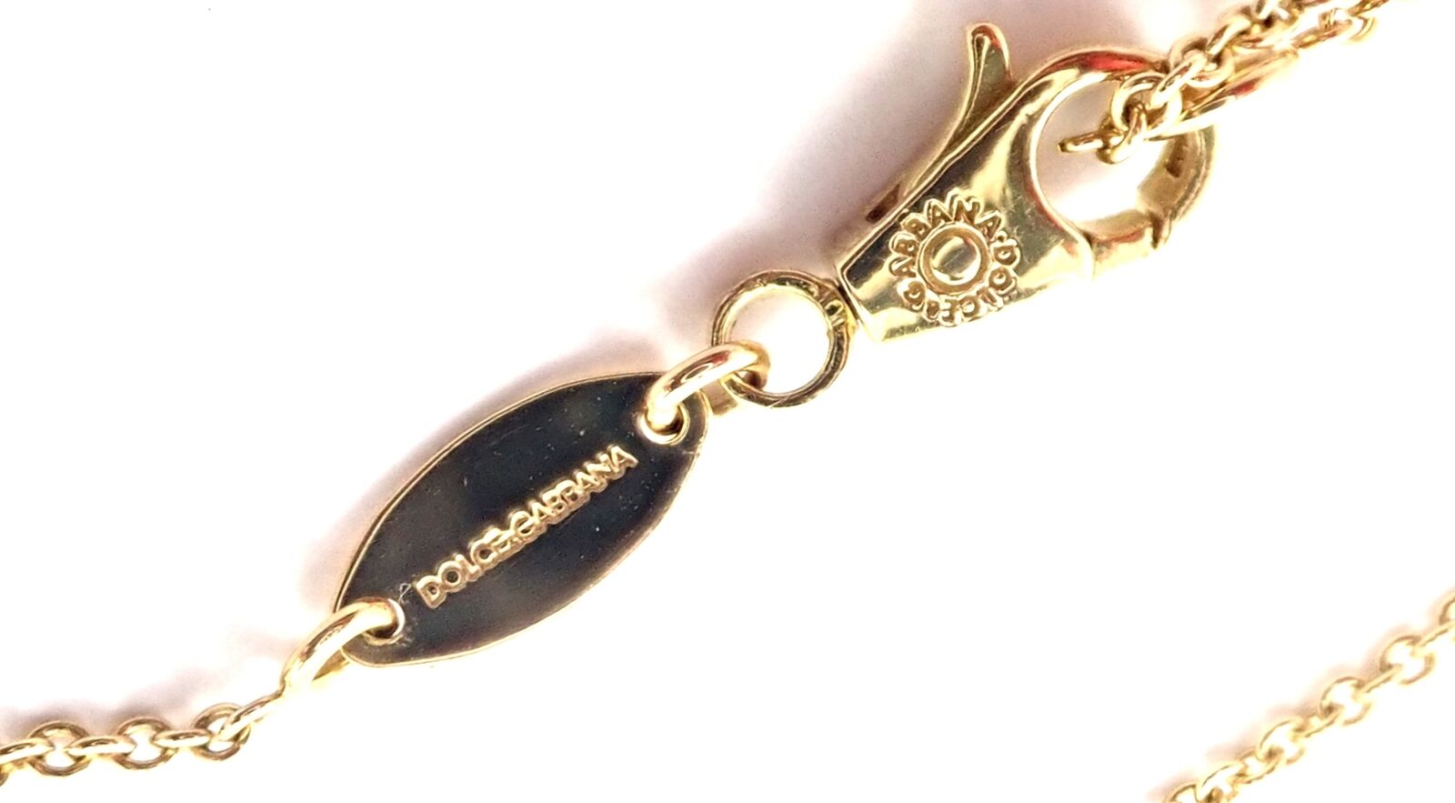 Authentic! Dolce & Gabbana Spring 18k Yellow Gold Citrine Butterfly Necklace | Fortrove