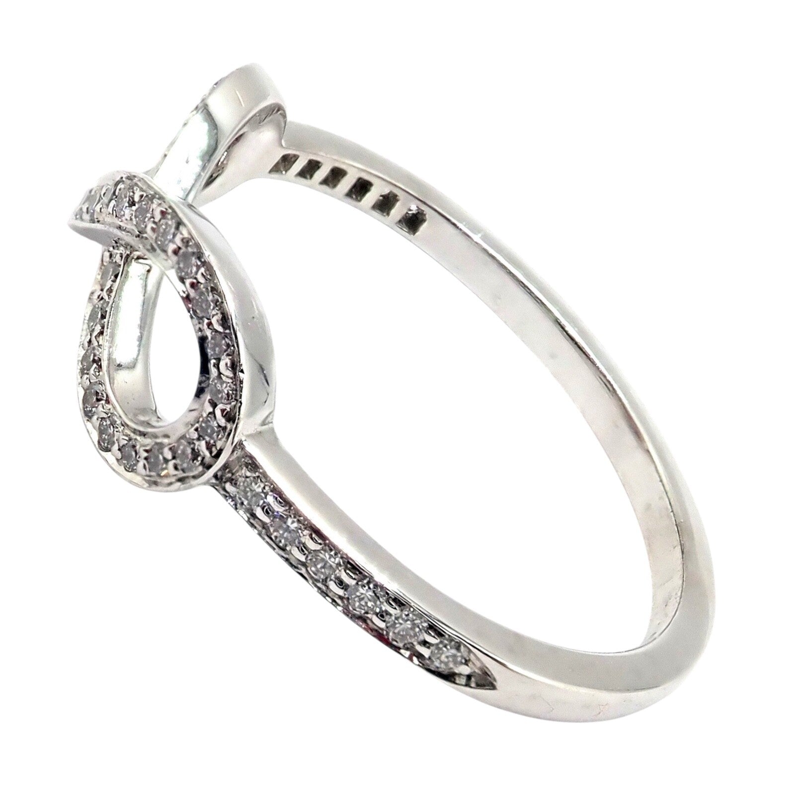 Tiffany & Co Platinum 0.12ct Diamond Infinity Stacking Ring sz 6.5 | Fortrove