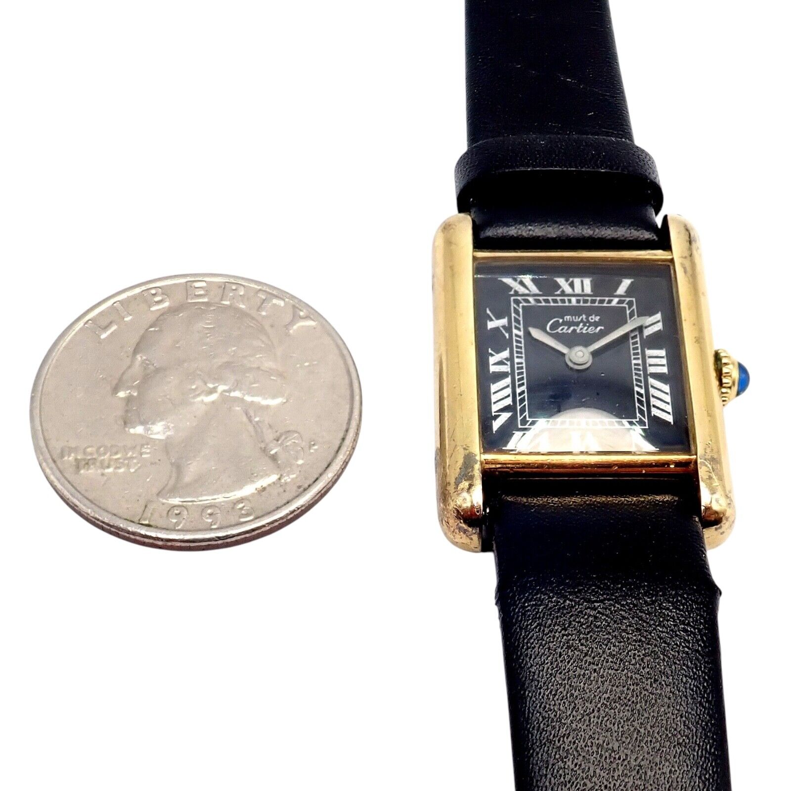 Authentic! Cartier Must De Silver 925 Argent Vermeil Manual Wind Watch | Fortrove