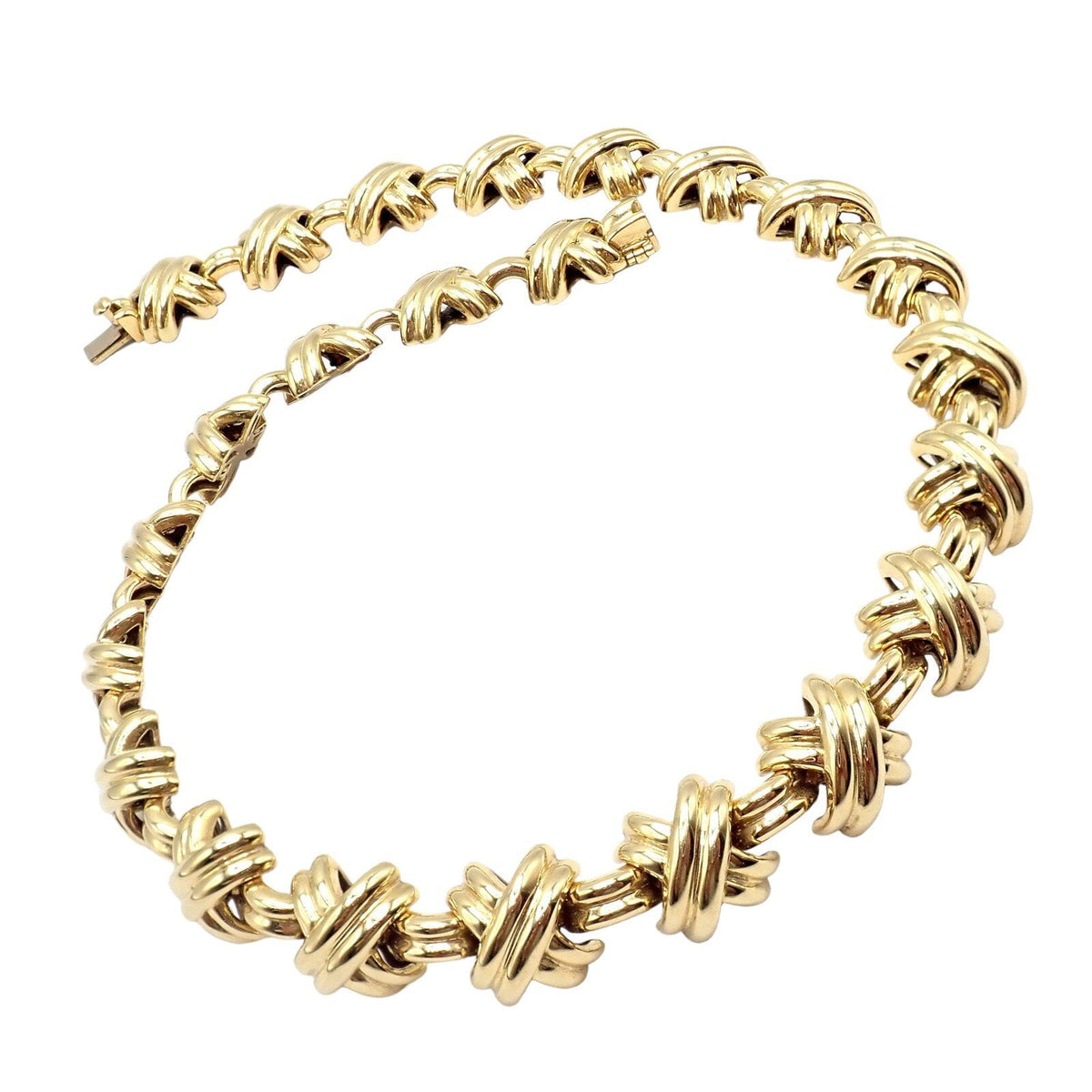 Tiffany & Co. Jewelry & Watches:Fine Jewelry:Necklaces & Pendants Vintage! Tiffany & Co. 18k Yellow Gold Large X Classic Signature Necklace