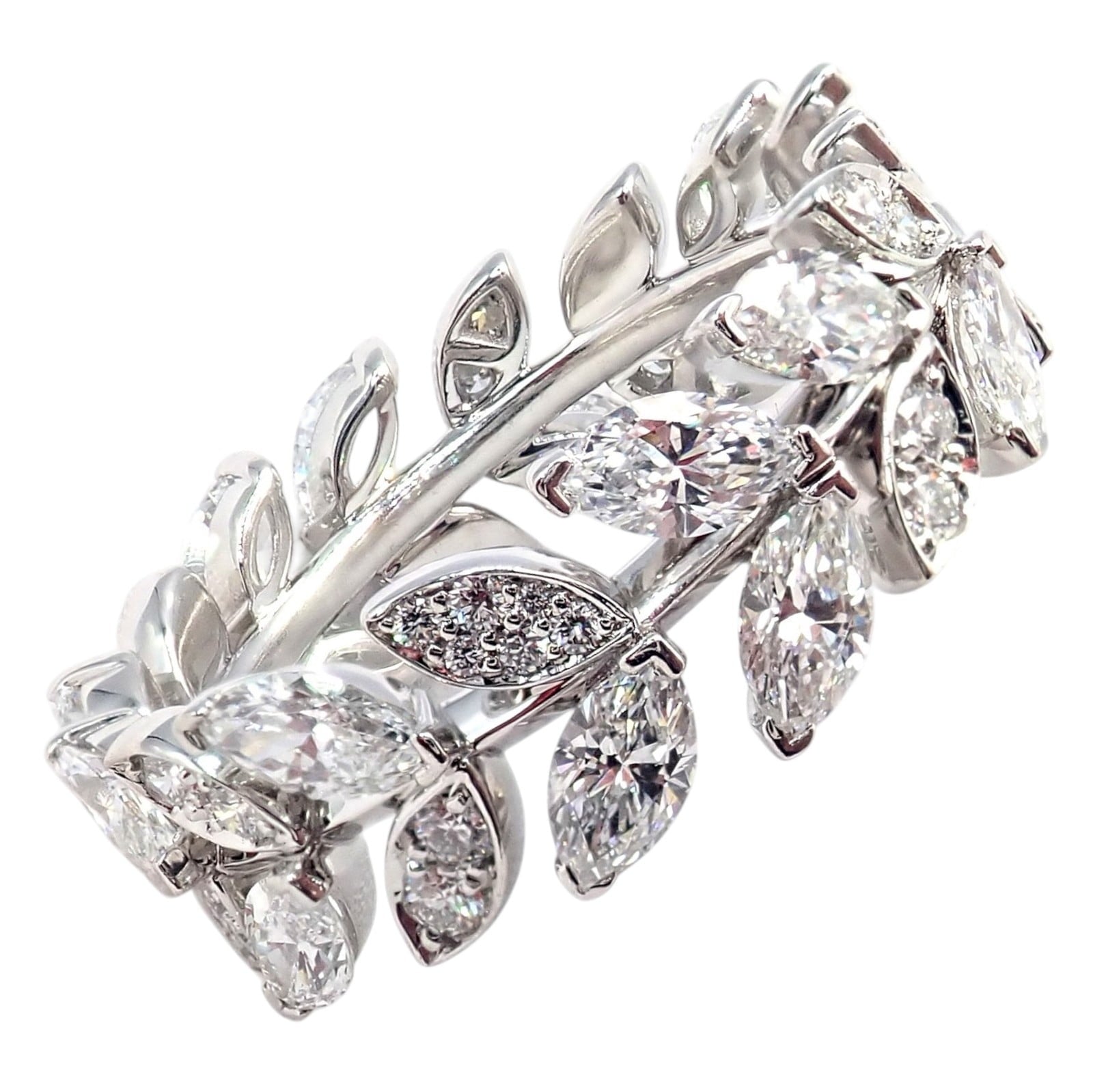 Tiffany & Co. Jewelry & Watches:Fine Jewelry:Rings Authentic! Tiffany & Co Platlinum Victoria Vine Diamond 1.90ct Eternity Ring 7