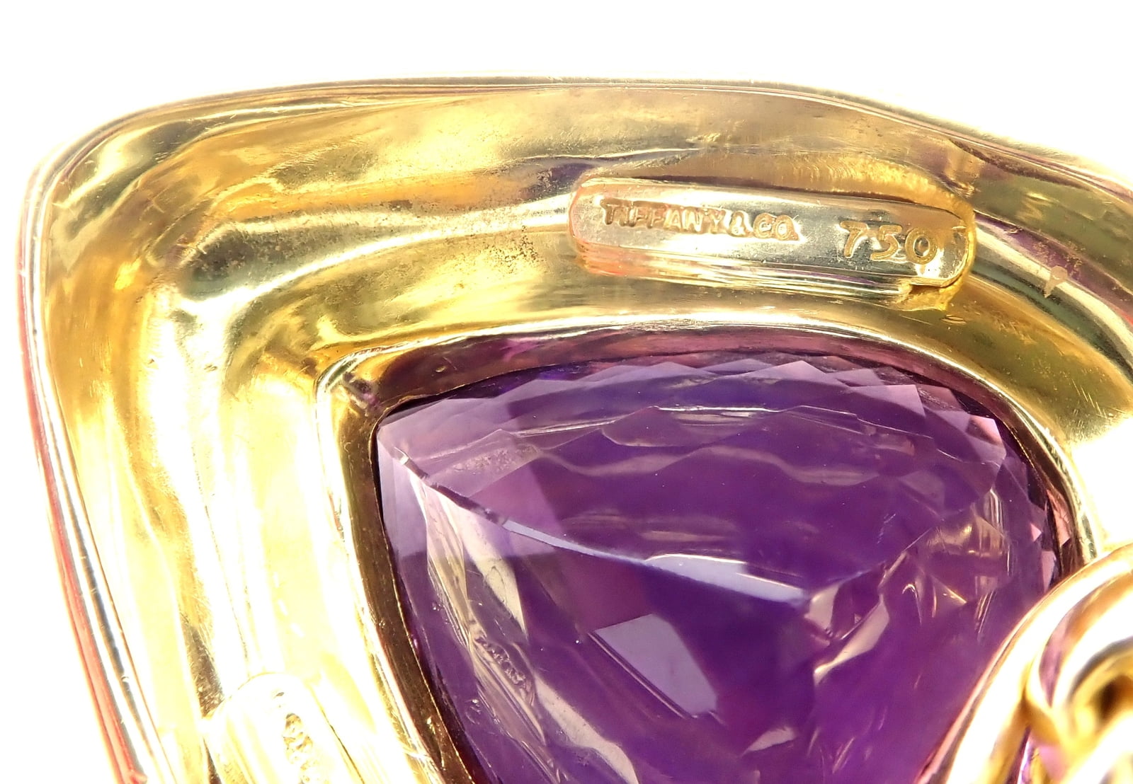 Tiffany & Co. Jewelry & Watches:Fine Jewelry:Necklaces & Pendants Authentic! Tiffany & Co Paloma Picasso 18k Gold Large Amethyst Pendant Necklace