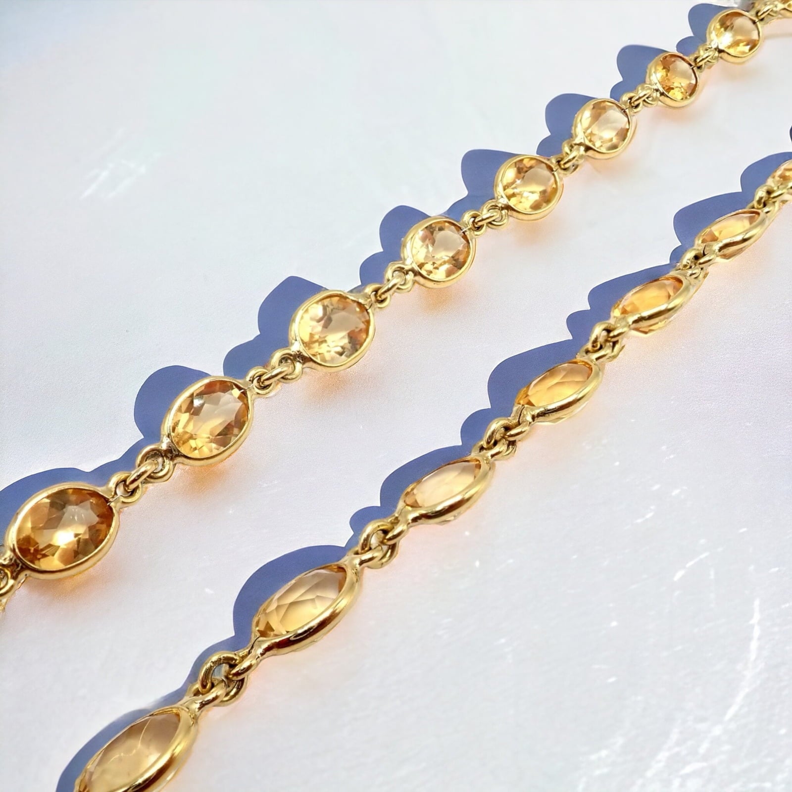 Laura Munder Jewelry & Watches:Fine Jewelry:Necklaces & Pendants Rare! Authentic Laura Munder 18k Yellow Gold Citrine Long 24" Necklace