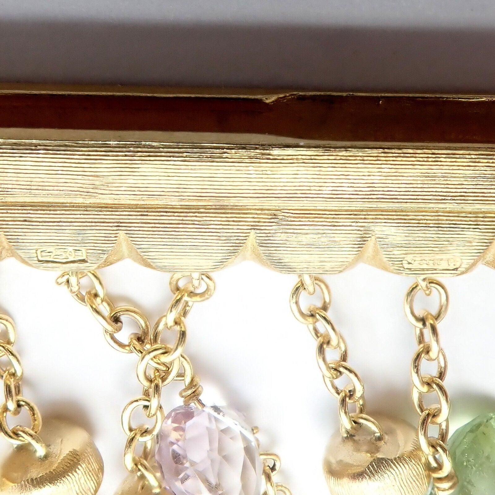 Marco Bicego 18k Yellow Gold Ten Stand Pearl Multicolor Stones Paradise Bracelet | Fortrove