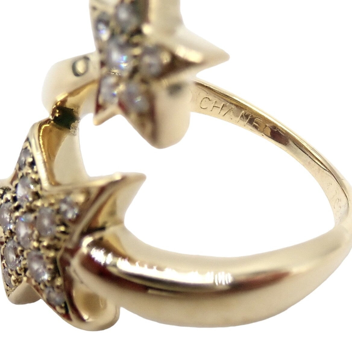 Chanel Jewelry & Watches:Fine Jewelry:Rings Chanel Comete 18k Yellow Gold Diamond Cocktail Stars Ring sz 6.5