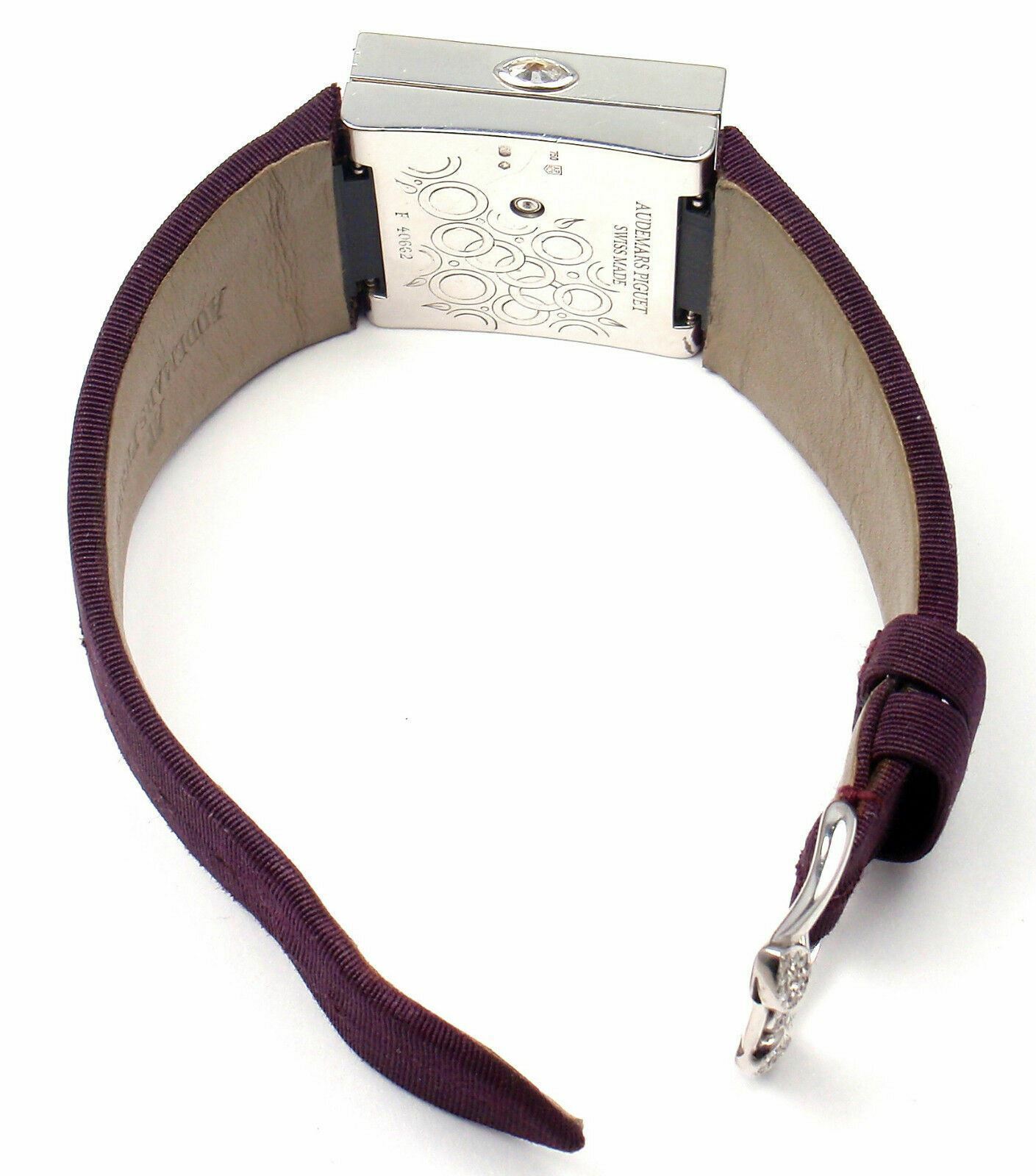 Audemars Piguet Jewelry & Watches:Watches, Parts & Accessories:Watches:Wristwatches Rare! Authentic Audemars Piguet Danae 18k White Gold Diamond Satin Ladies Watch