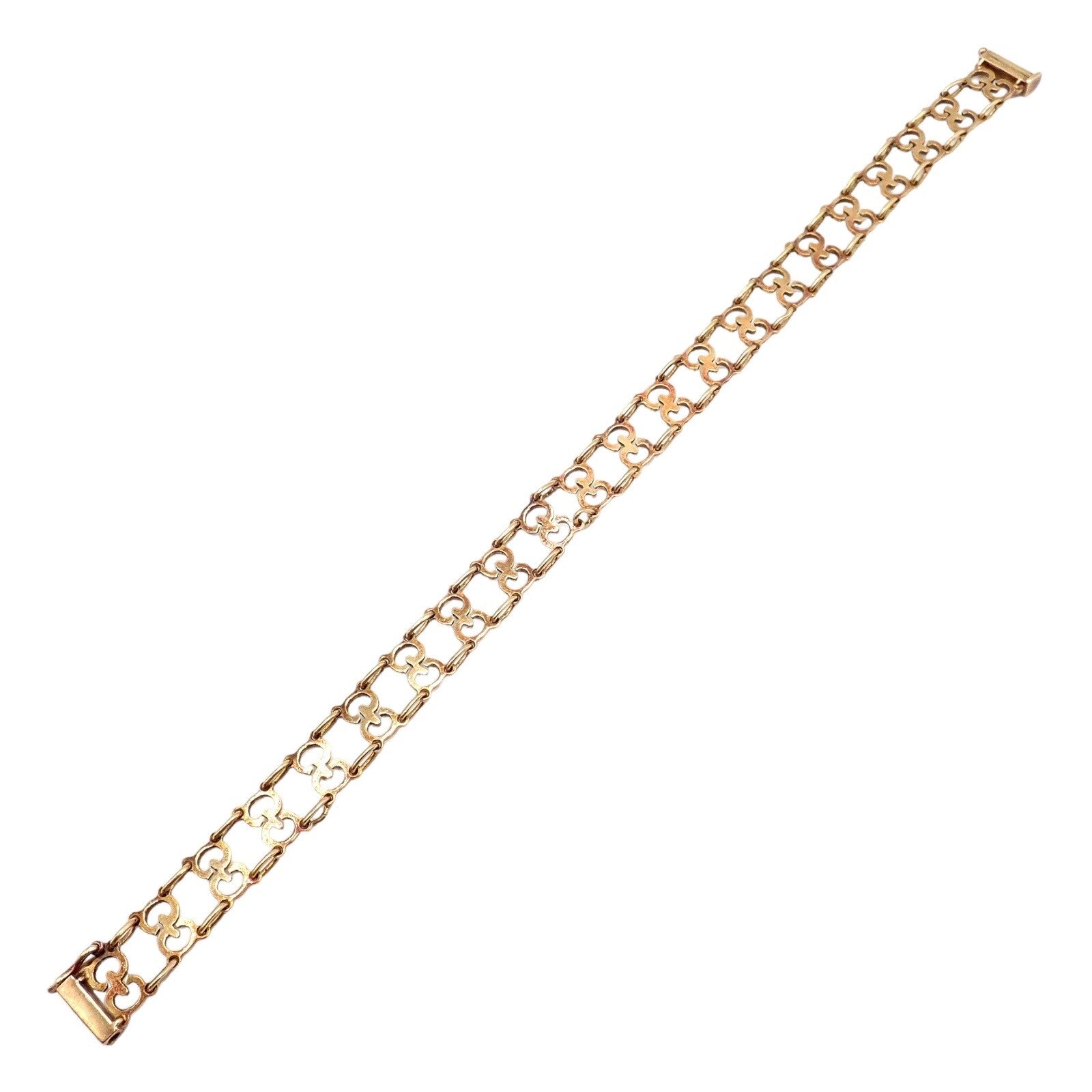Vintage! Authentic Gucci 18k Yellow Gold Logo Bracelet | Fortrove