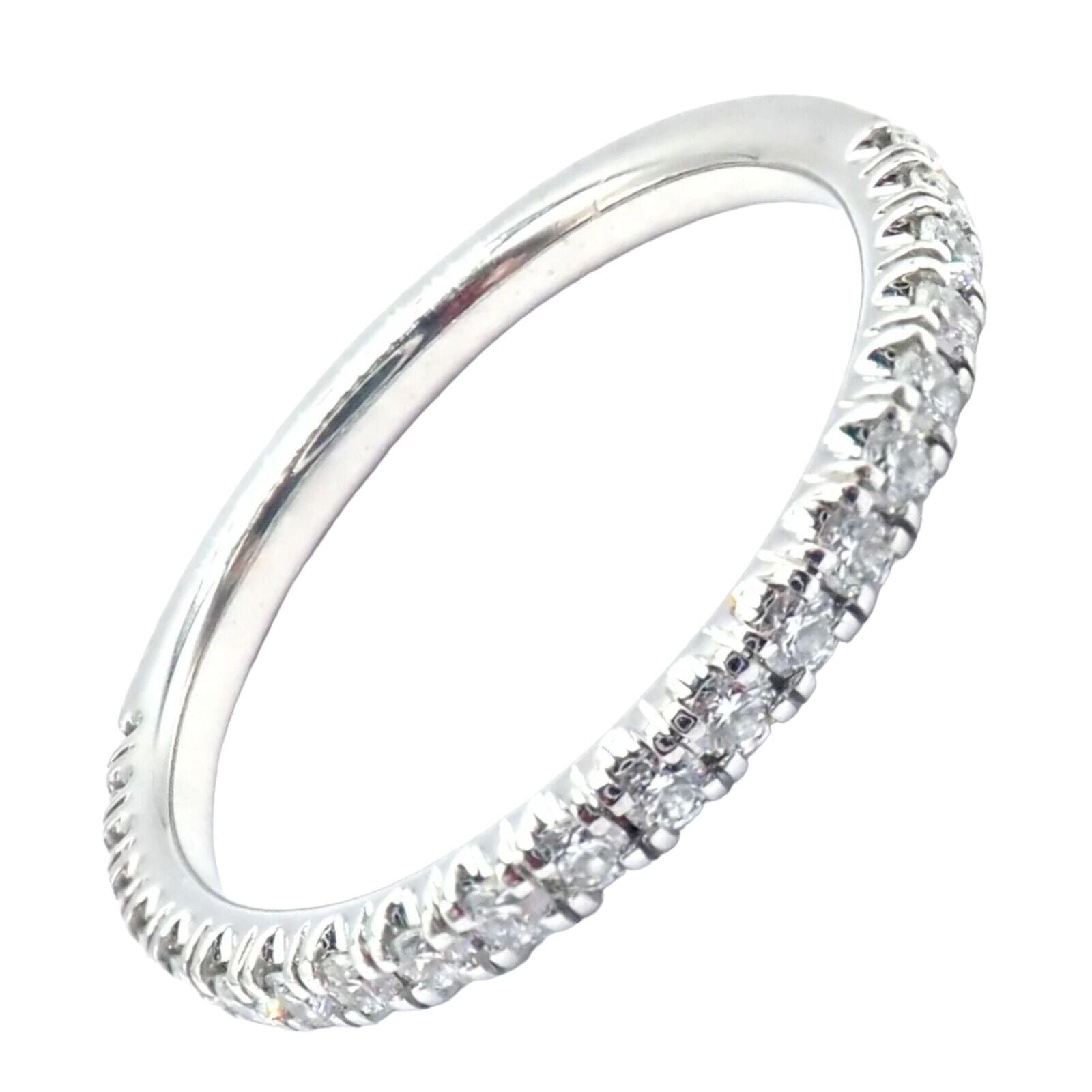 Authentic! Cartier Etincelle Platinum Diamond Band Ring Size 53 US 6 1/4 | Fortrove