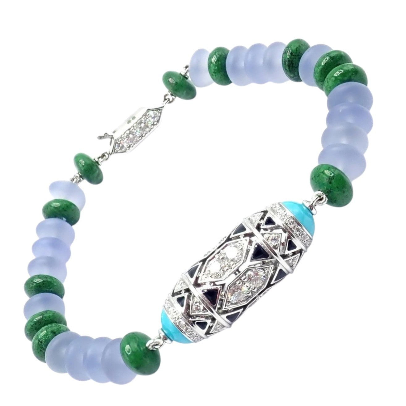 Cartier Jewelry & Watches:Fine Jewelry:Bracelets & Charms Authentic! Cartier 18k White Gold High Jewelry Géometrie & Contrastes Bracelet