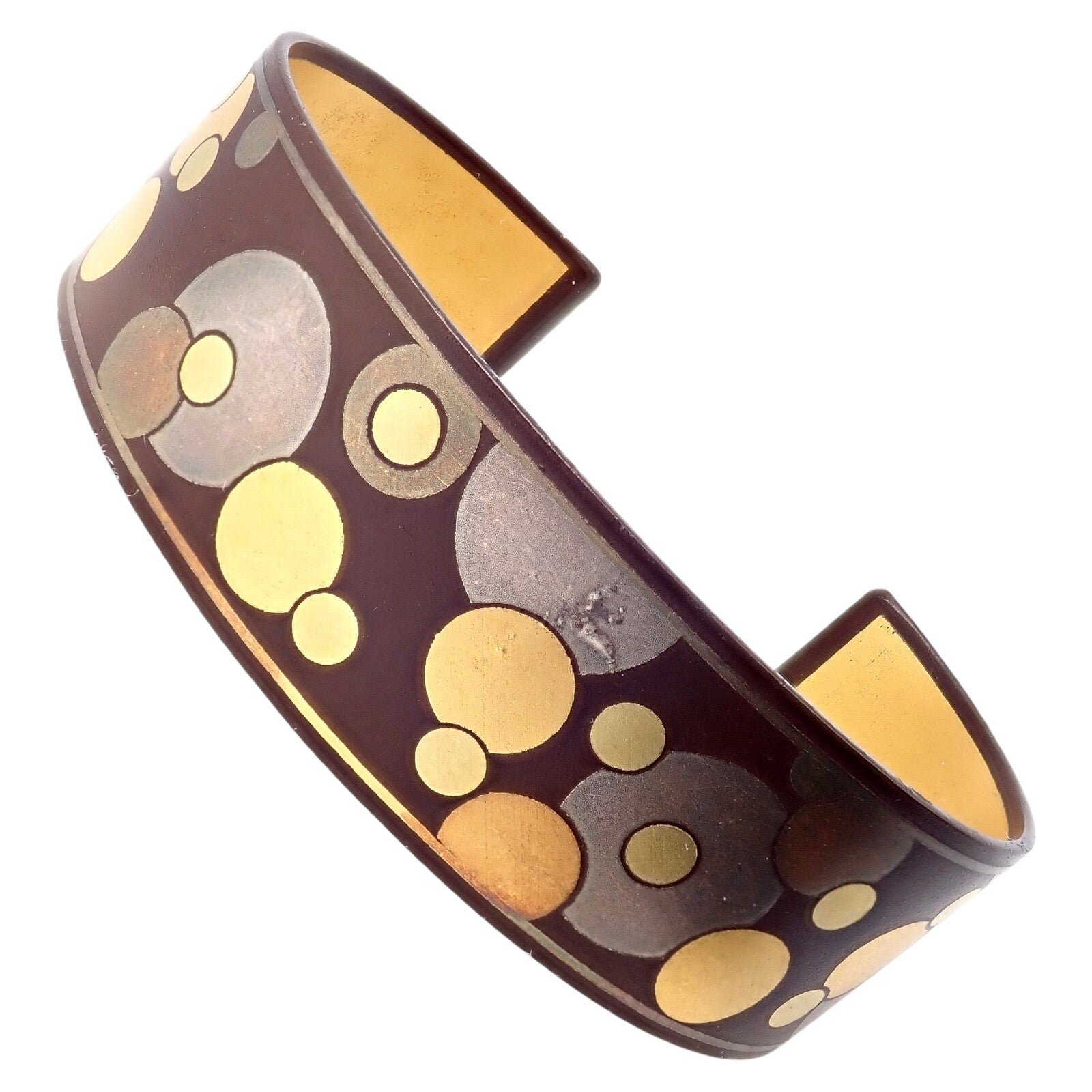 Rare! Vintage Tiffany & Co. Angela Cummings Black Iron 24k Gold Cuff Bracelet | Fortrove
